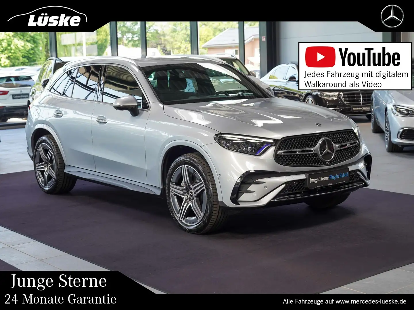 Mercedes-Benz GLC 300 GLC 300 de 4M AMG Line Fahrassistenz AHK KEYLESS Argintiu - 1
