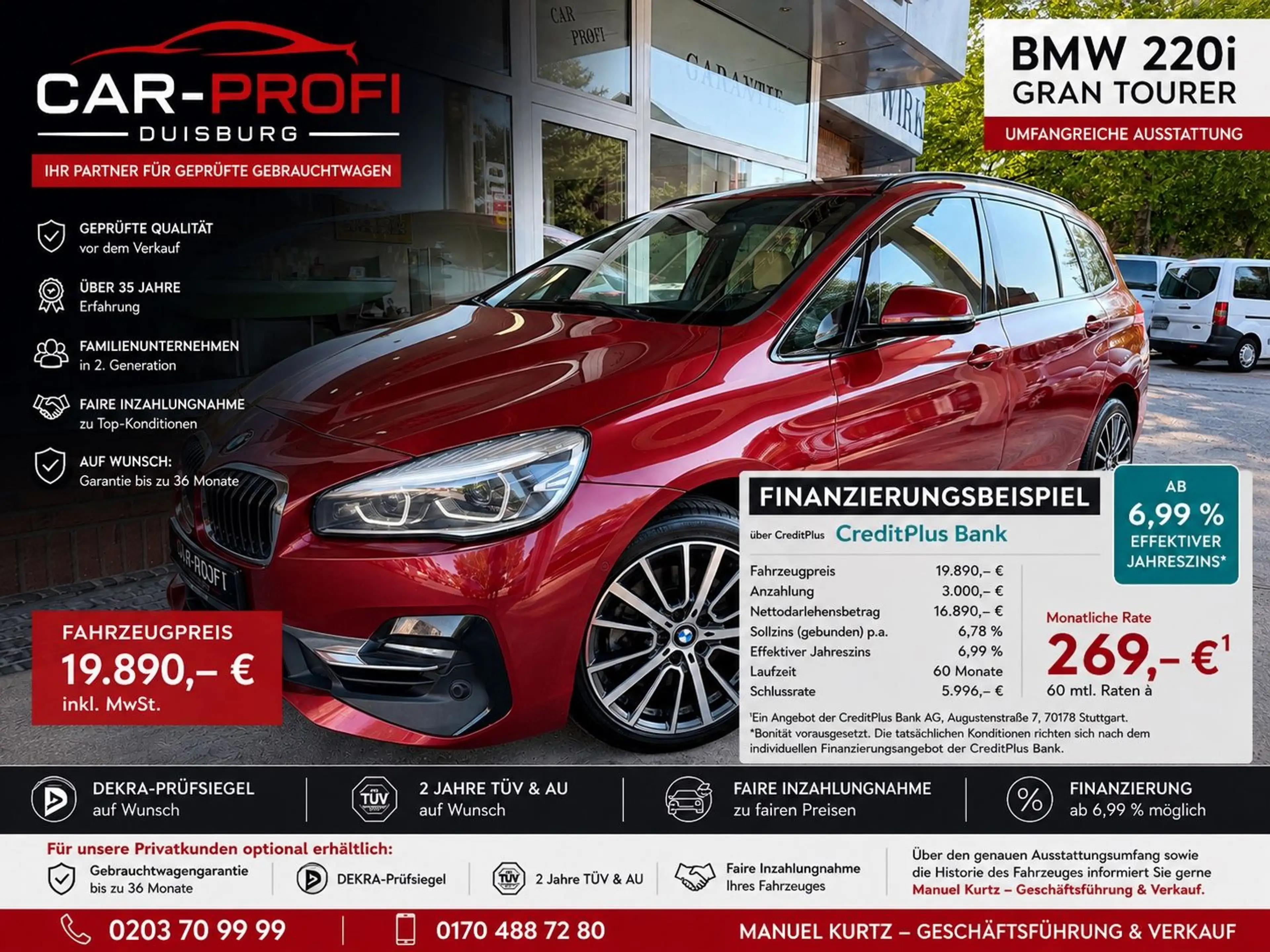BMW 220 Gran Tourer Luxury Line Autom. Pano/Leder — photo 2