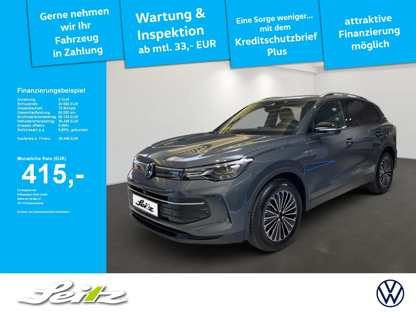 Volkswagen Tiguan 1.5 eTSI Goal *AHK*NAVI*KAMERA*SITZH* Gris - 1