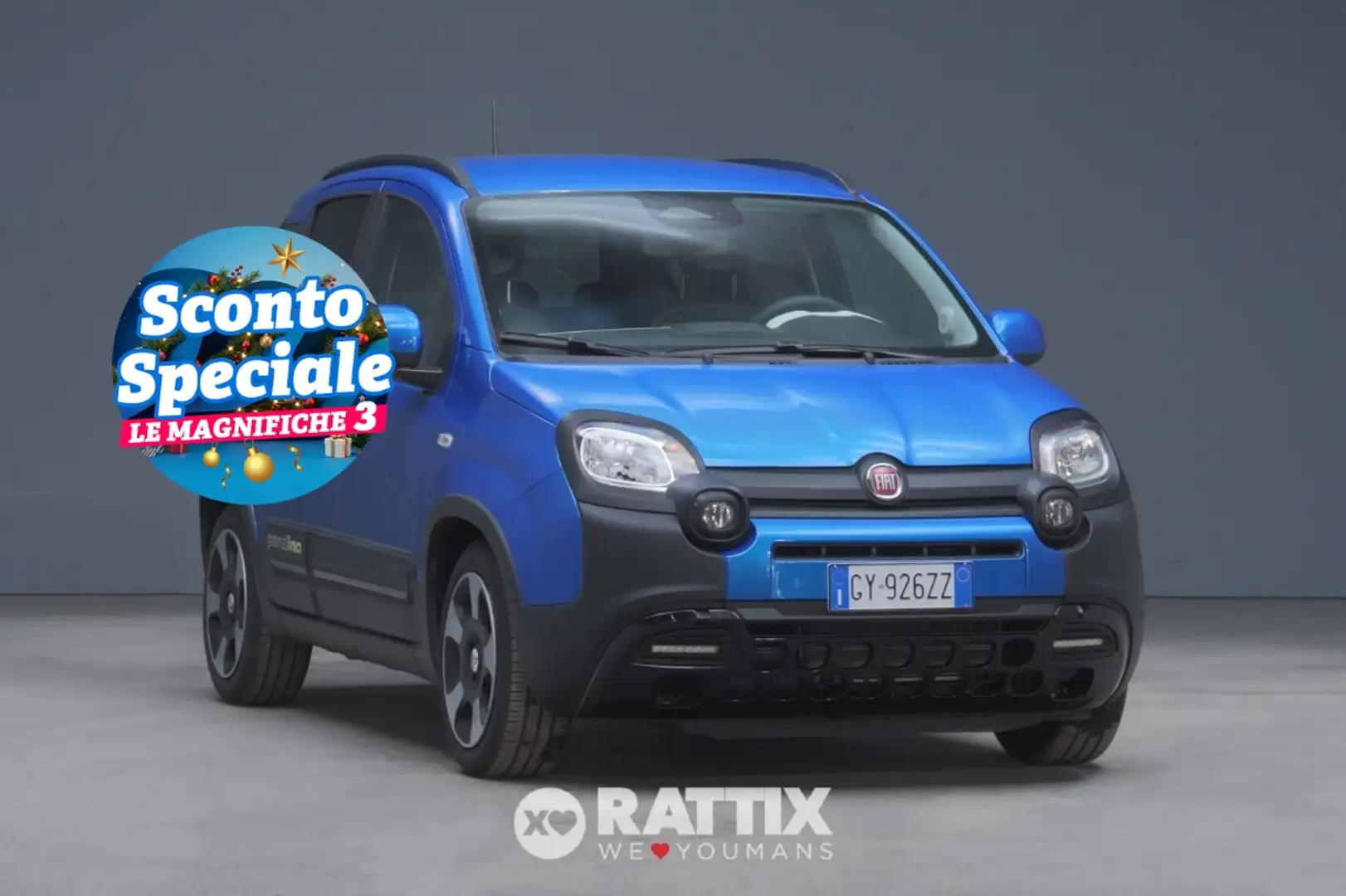 Fiat Panda Pandina 1.0 Firefly Hybrid 70CV Cross Bleu - 1
