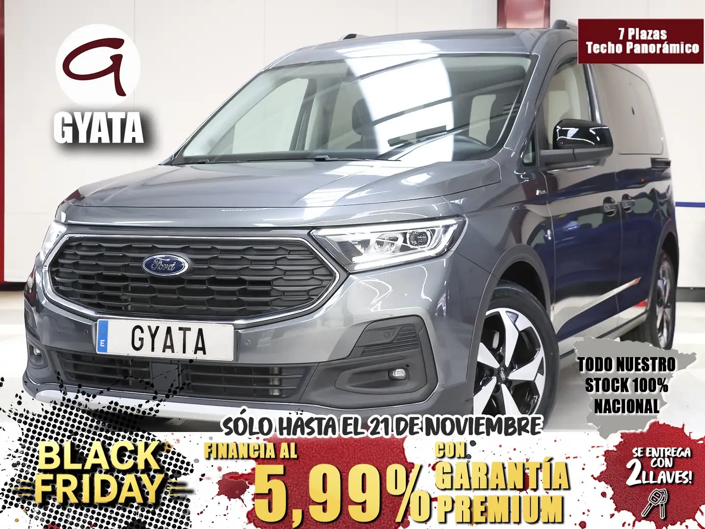 Ford Tourneo Connect 2.0 Ecoblue SWB L1 Active 102 Grau - 1