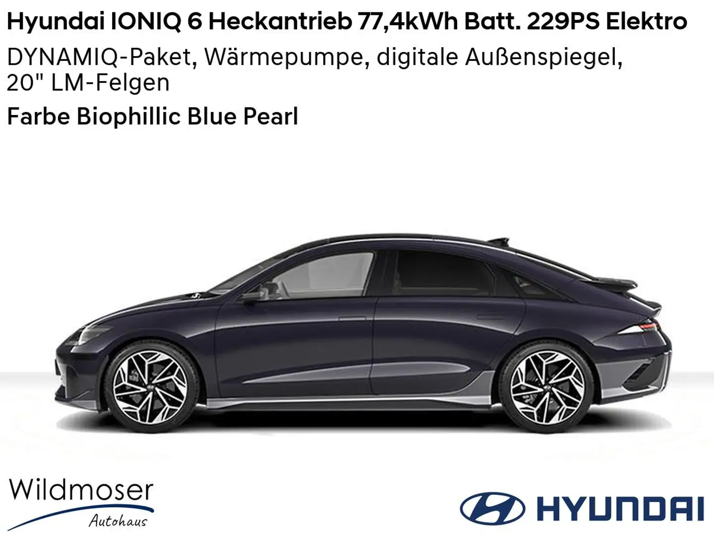 Hyundai IONIQ 6 ⚡ Heckantrieb 77,4kWh Batt. 229PS Elektro ⏱ Sofort Blau - 2