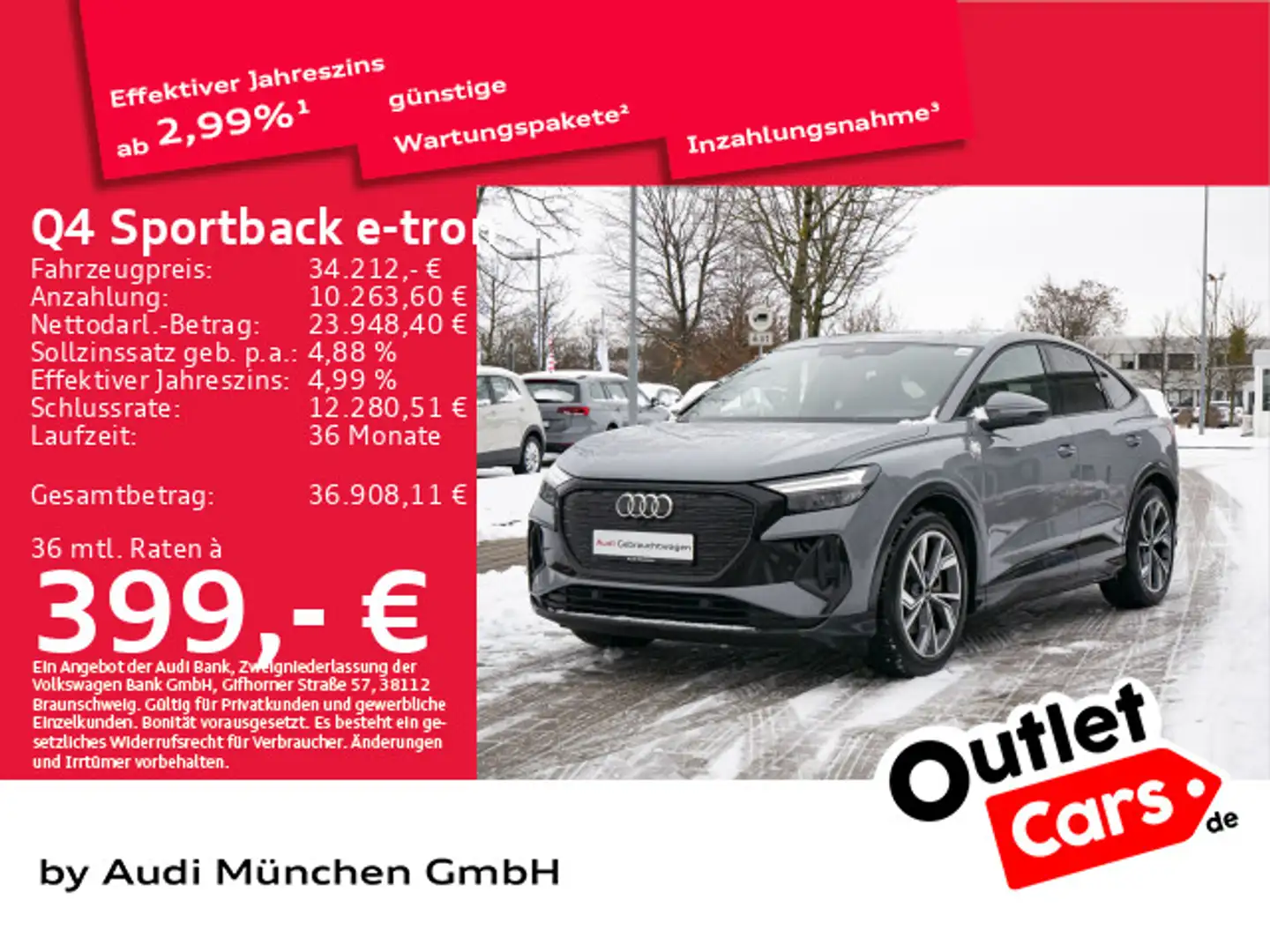 Audi Q4 e-tron Q4 Sportback 40 e-tron Pano/Virtual/Navi+ Grau - 1