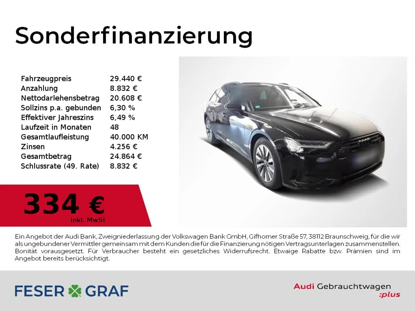 Audi A6 Avant 40 TDI qu sport Navi,HDMatrix,HUD Nachtradar Schwarz - 1