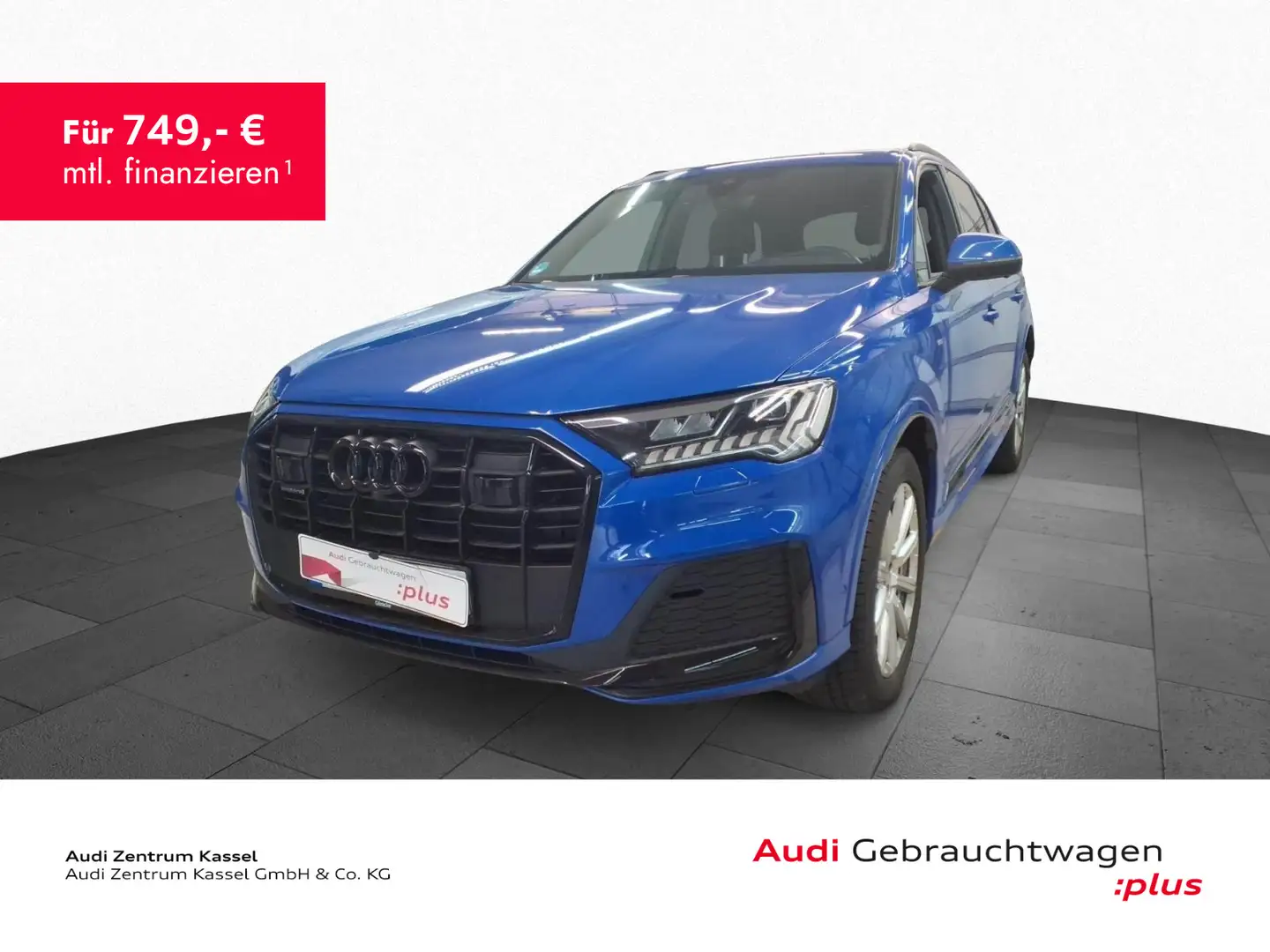 Audi Q7 50 TDI qu S line Matrix HuD B&O AHK Pano 360° Blau - 1