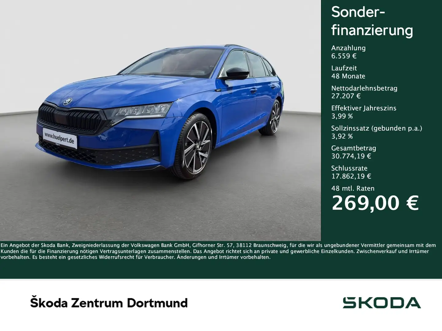 Skoda Octavia Combi 1.5 e-TEC SPORTLINE STANDHZ CAM 18Z Blu/Azzurro - 1