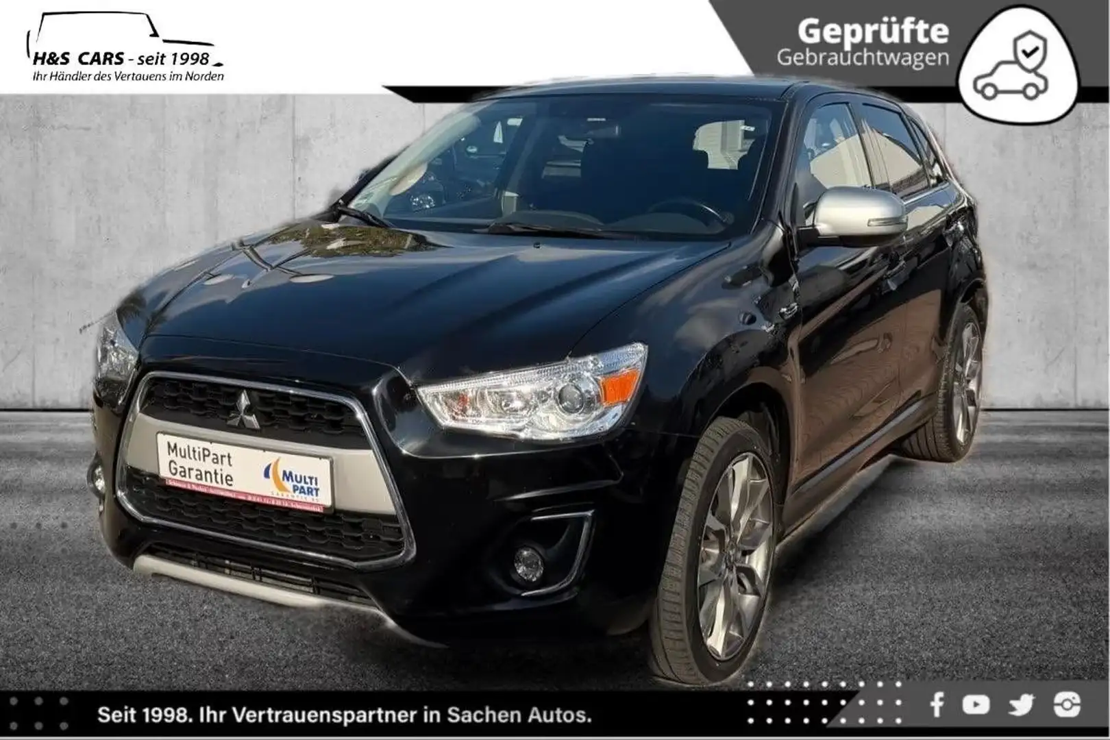 Mitsubishi ASX 1.8 DI-D+ Diamant EDT 2.H XEN NAV KAM AHK Schwarz - 2