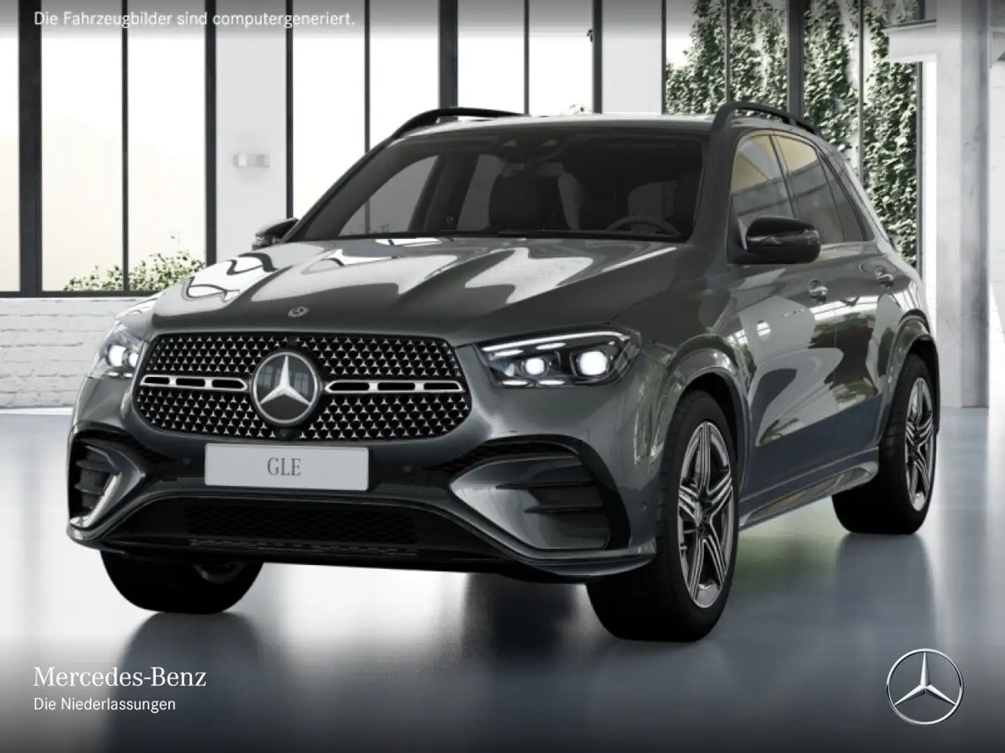 Mercedes-Benz GLE 450 d 4M AMG+NIGHT+PANO+360+AHK+MULTIBEAM+SPUR Grau - 2