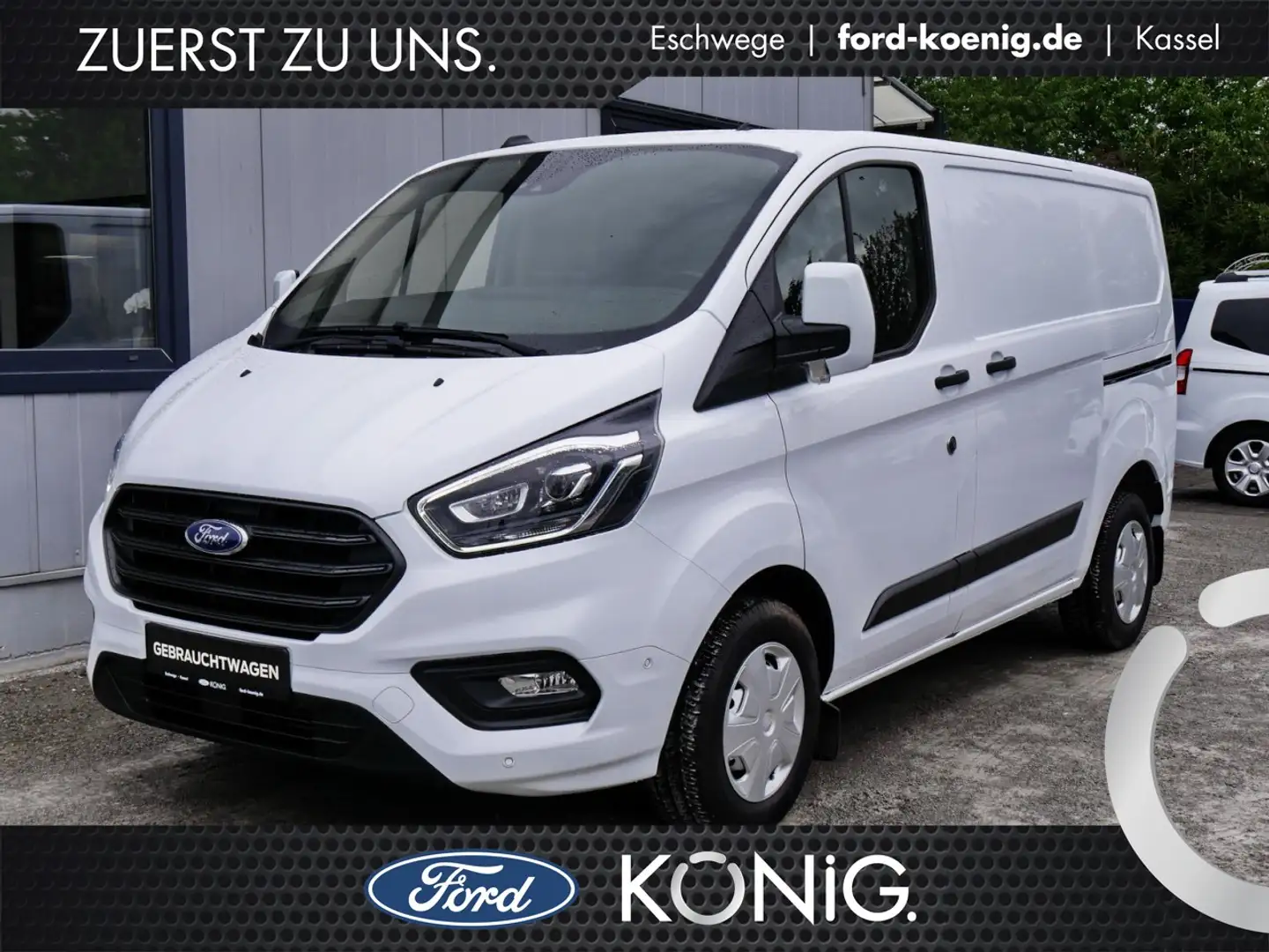 Ford Transit Custom Trend 300L1 AHK+Xenon+Schiebe.-li Klima Xenon Weiß - 1