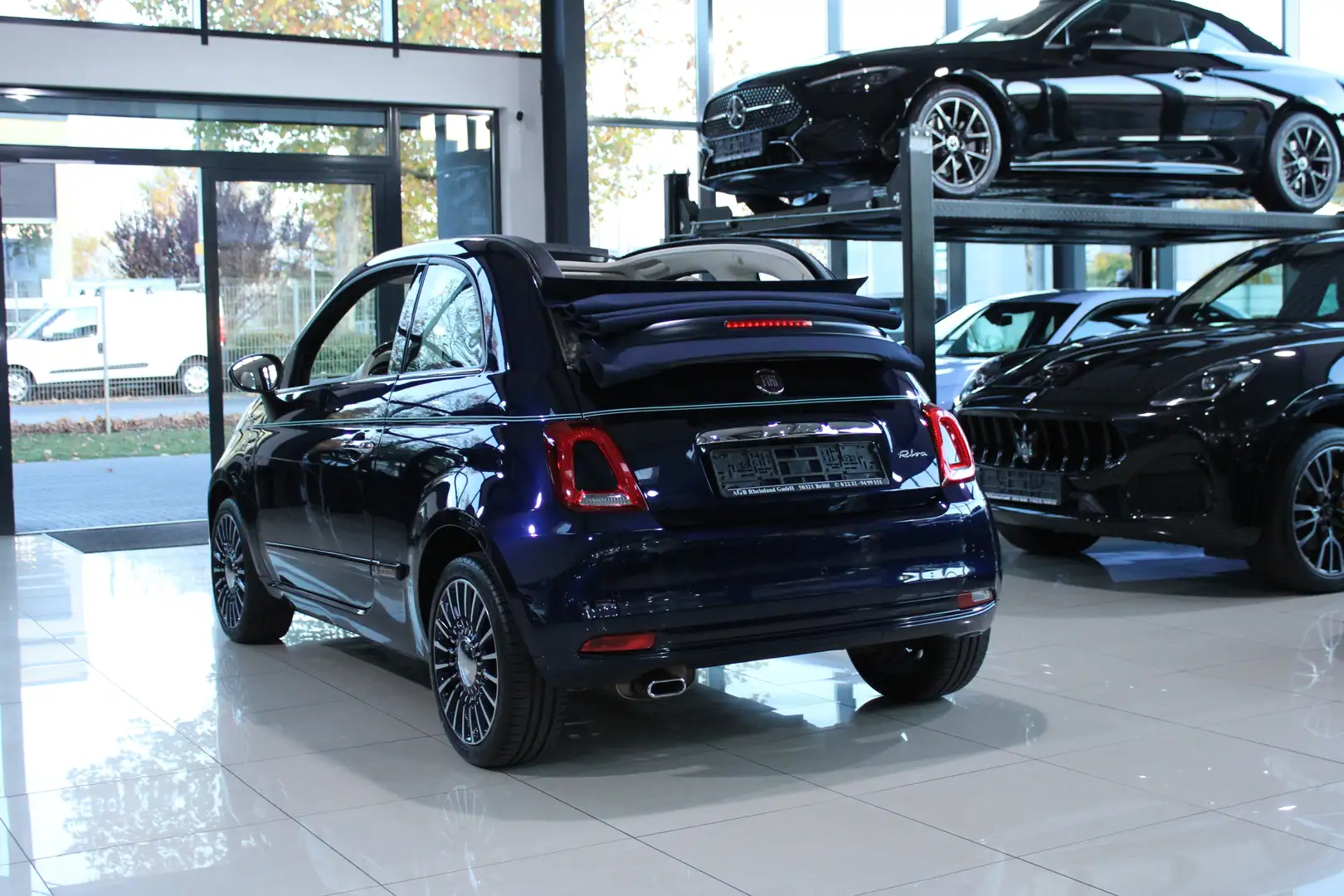 Fiat 500C CABRIO TWINAIR 105PS SONDERMODELL RIVA LEDER ALU16 Blau - 1