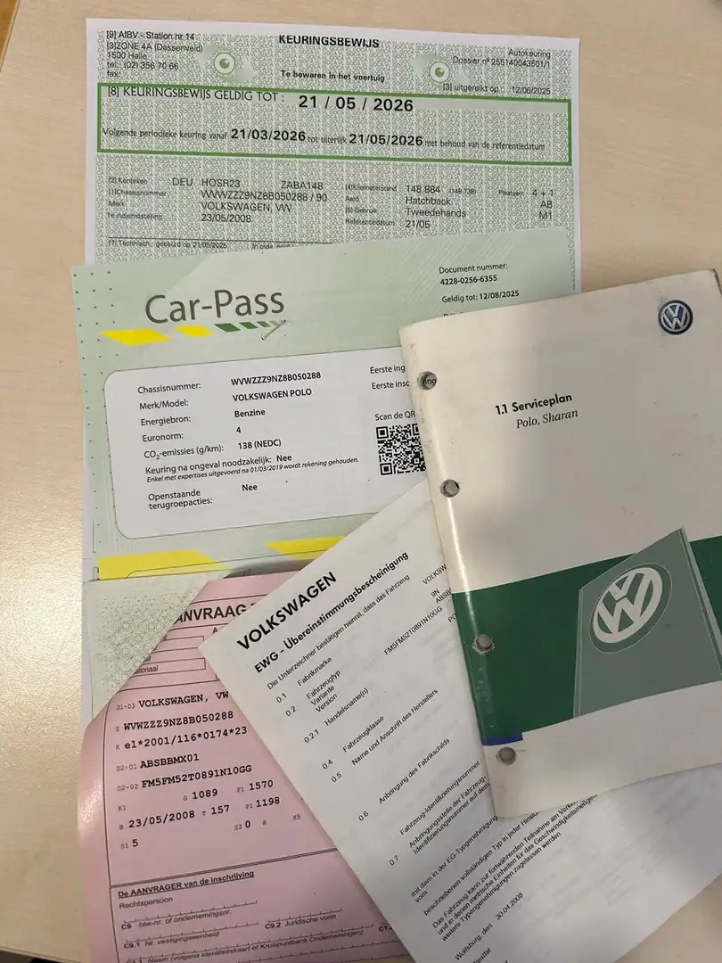 Volkswagen Polo 1.2 essence AIRCO 148000km FEUILLE ROSE - 2