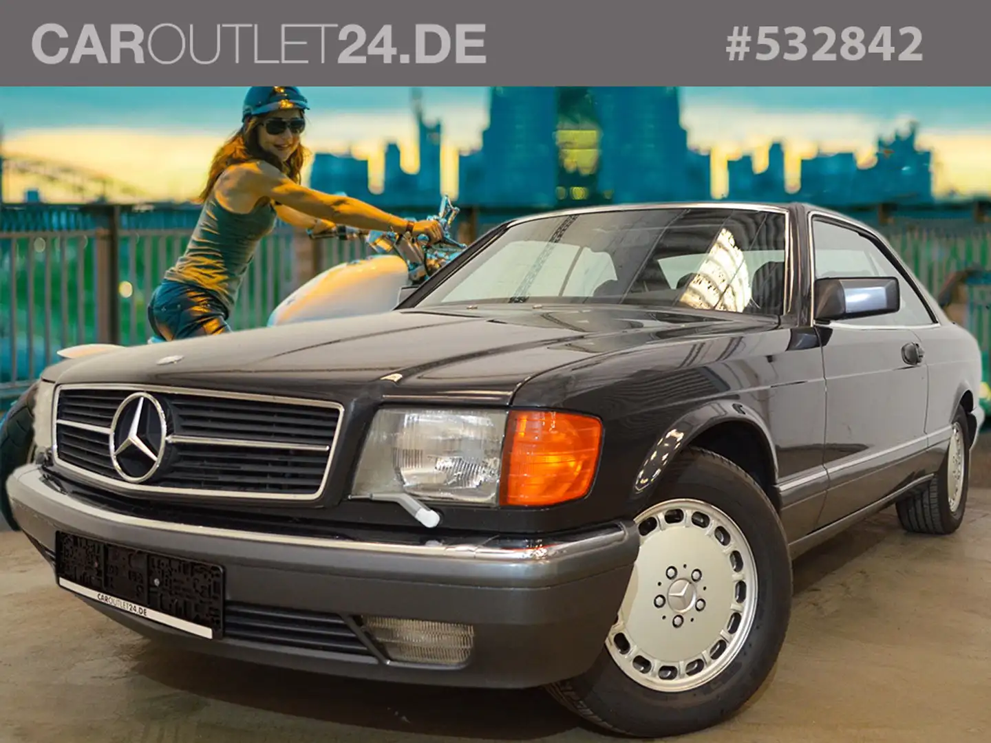 Mercedes-Benz 560 SEC *dt.Fzg Classic-Data 2+ Scheckheft* Zwart - 1