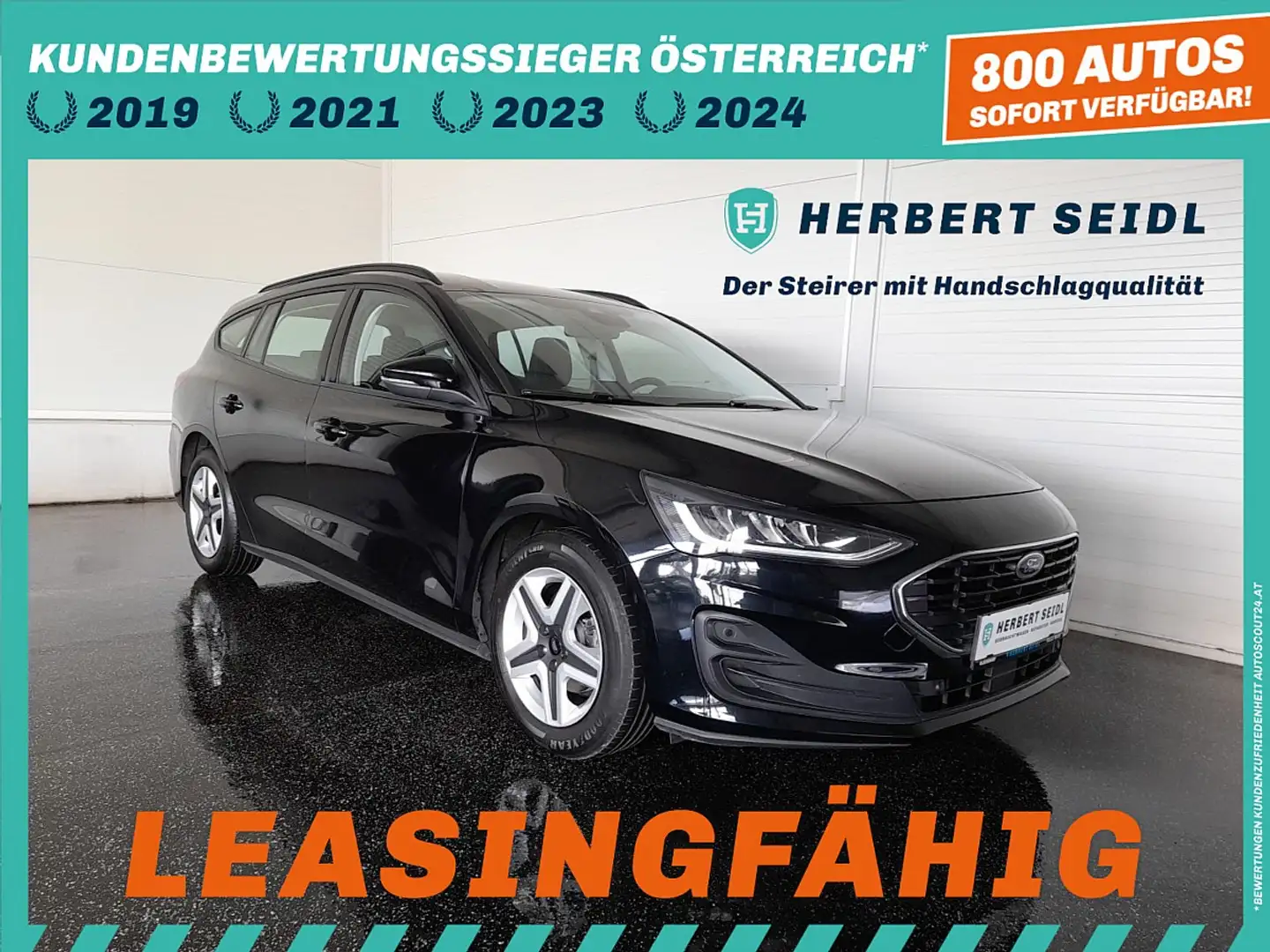 Ford Focus Turnier C&C 1,5 EcoBlue Aut. *LED / NAVI / AHV ... Schwarz - 1