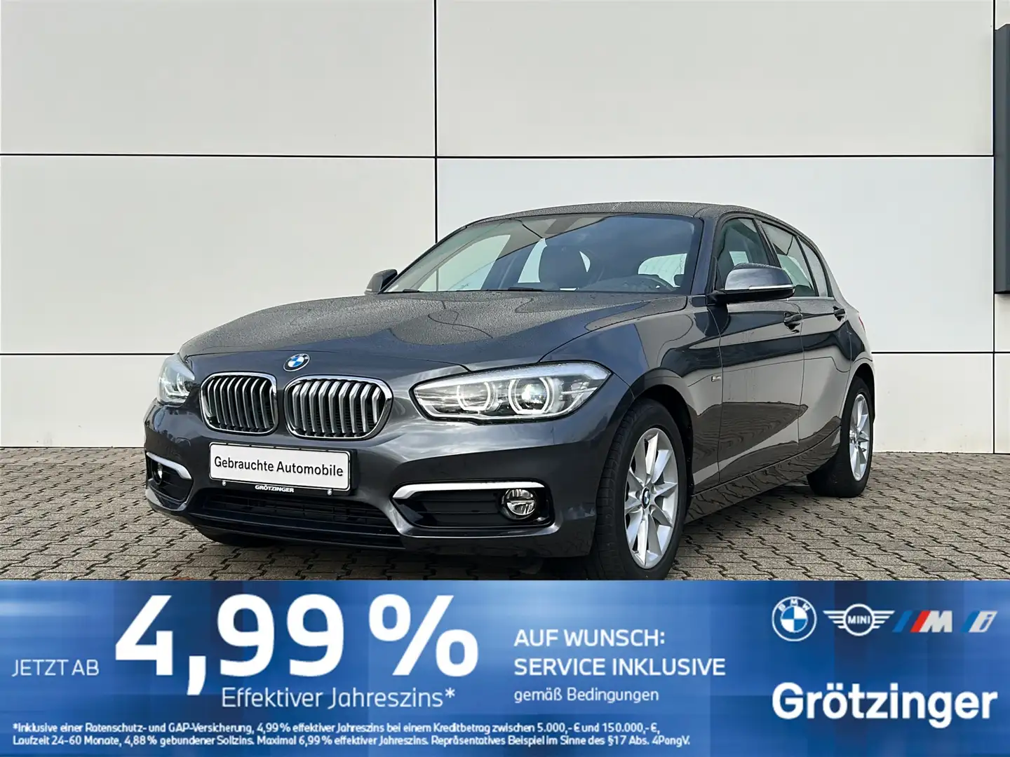BMW 118 i 5-trg Urban Line LED+Navi+SHZ+PDC+GRA Gris - 1
