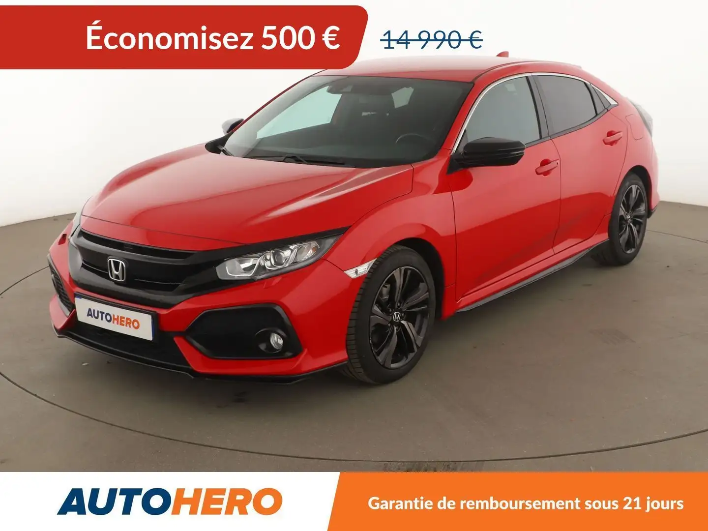 Honda Civic 1.0 i-VTEC Executive Rouge - 1