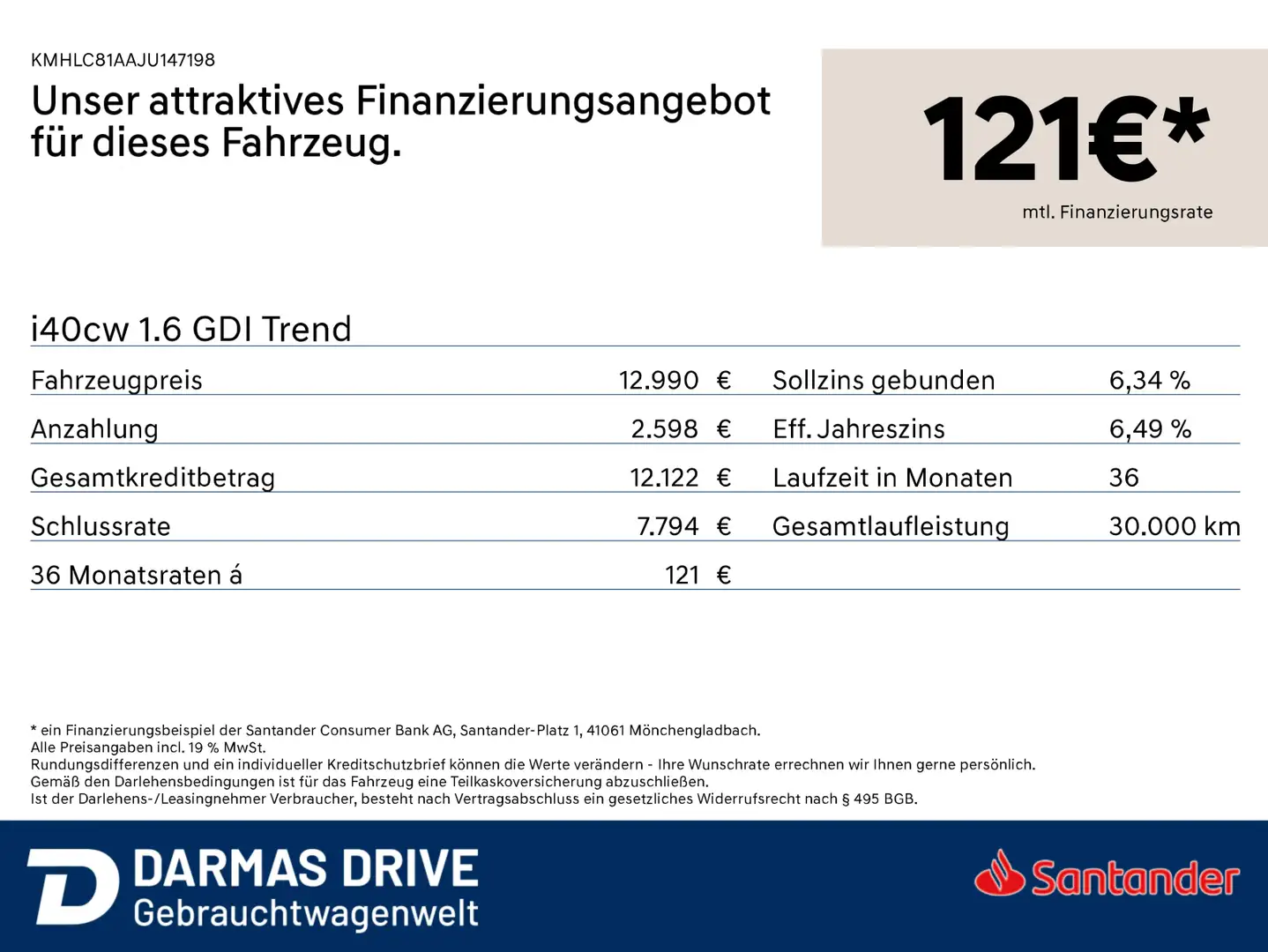 Hyundai i40 i40cw 1.6 GDI Trend Weiß - 2