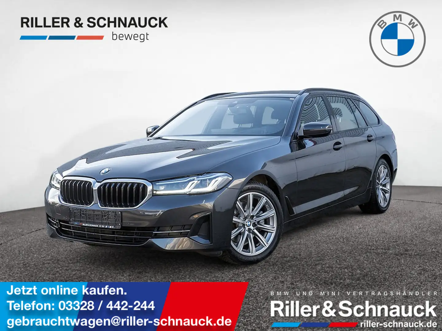 BMW 520 i Touring PANORAMA+NAVI+HUD+KEYLESS+KAMERA Grau - 1