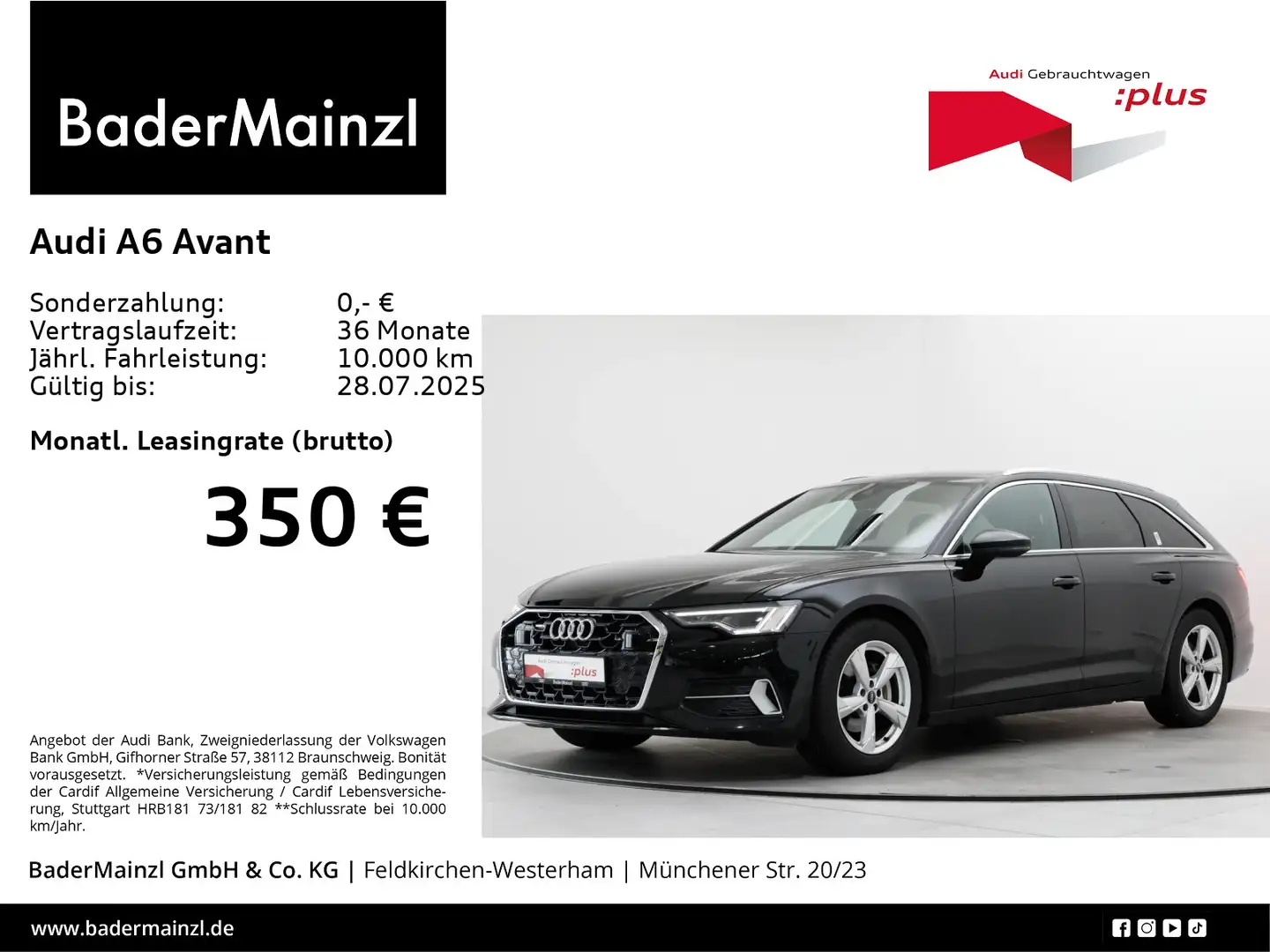 Audi A6 40 TDI quattro S tronic AHK Matrix Pano Schwarz - 1