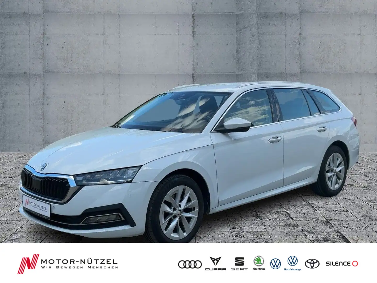 Skoda Octavia Combi 2.0 TDI DSG STYLE LED+NAV+HuD+SHZ Wit - 1