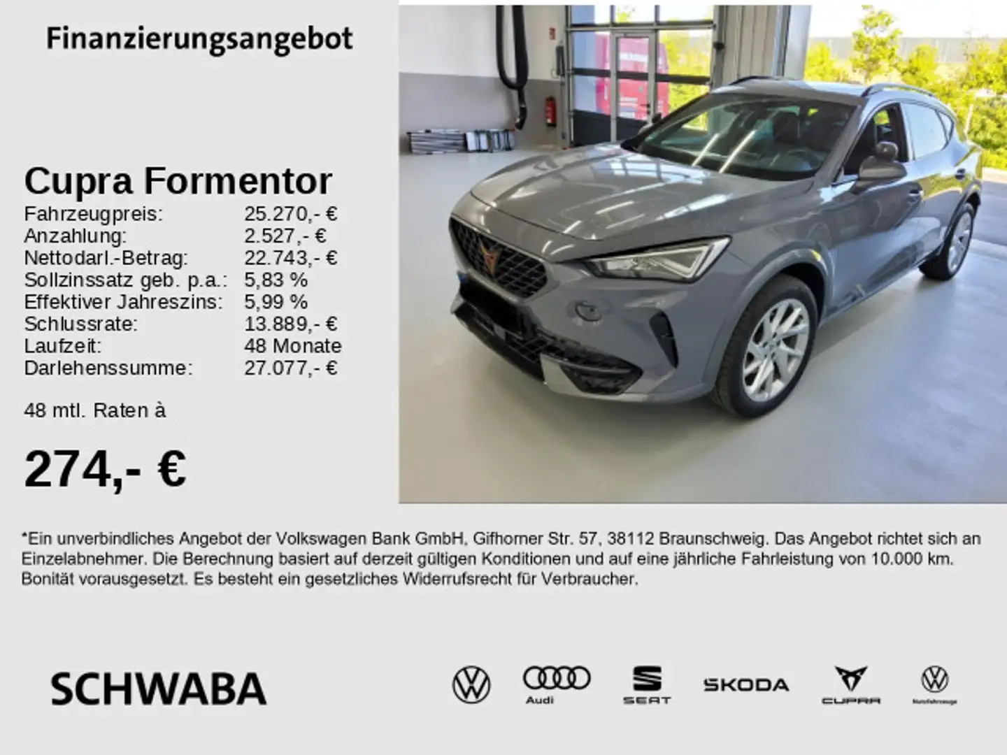 CUPRA Formentor Cupra Formentor 2.0 TDI *ACC*AHK*LED*PANO*18''* Grau - 1