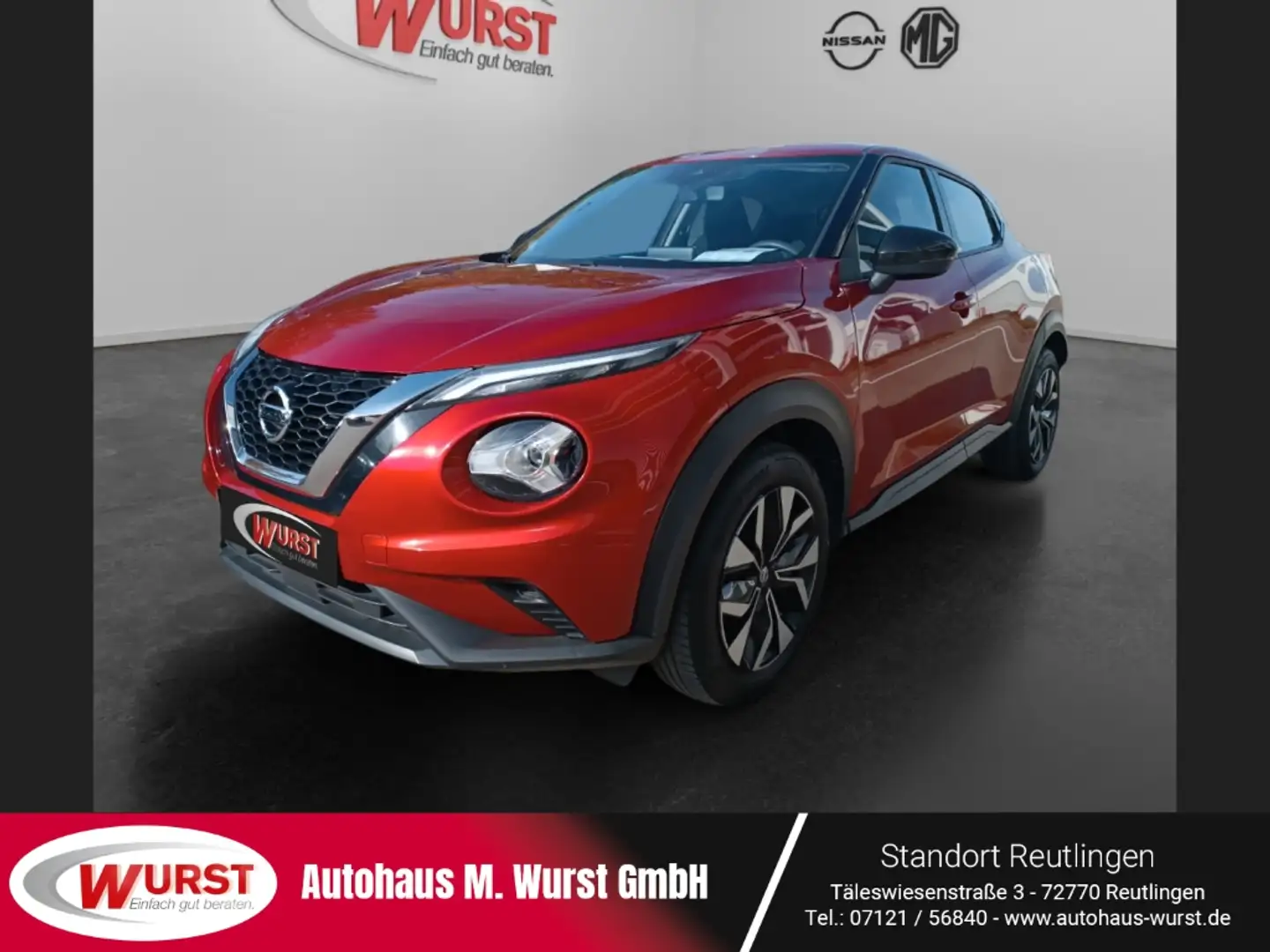 Nissan Juke Acenta 1.0 DIG-T 114 PS 7DCT AUTOMATIK LED Navi Si Rot - 1
