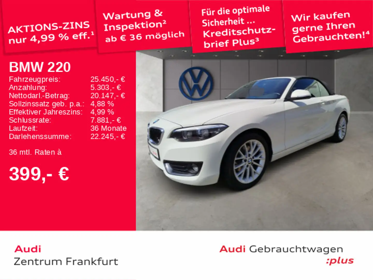 BMW 220 2er - 220 i Advantage LED Professional Blanco - 1