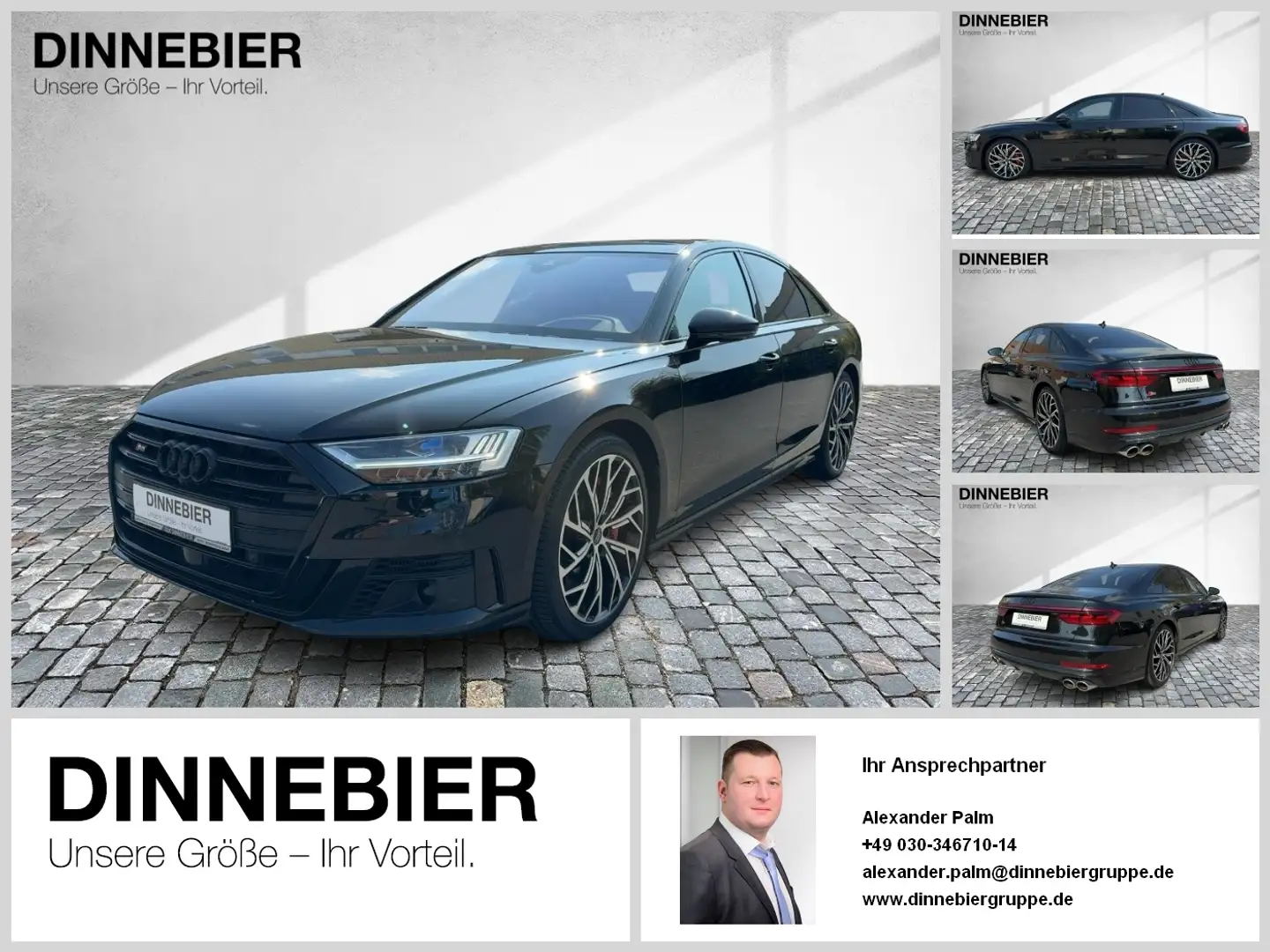 Audi S8 4.0TFSI quattro*Matrix*Panorama*Standheiz* HUD Pan Negro - 1