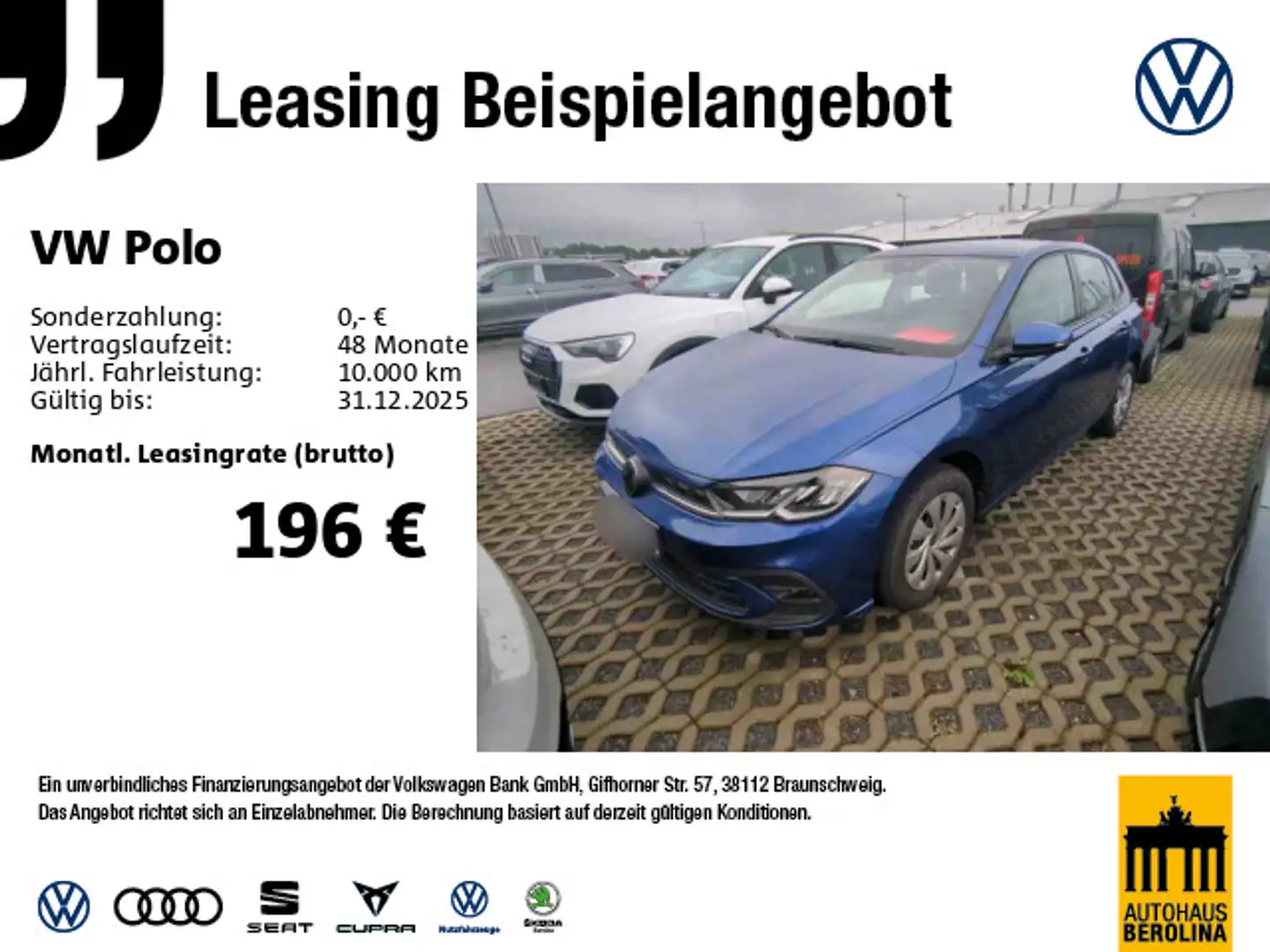 Volkswagen Polo 1.0 TSI Life *ACC*NAV*App-Connect*LED*PDC* Blau - 1