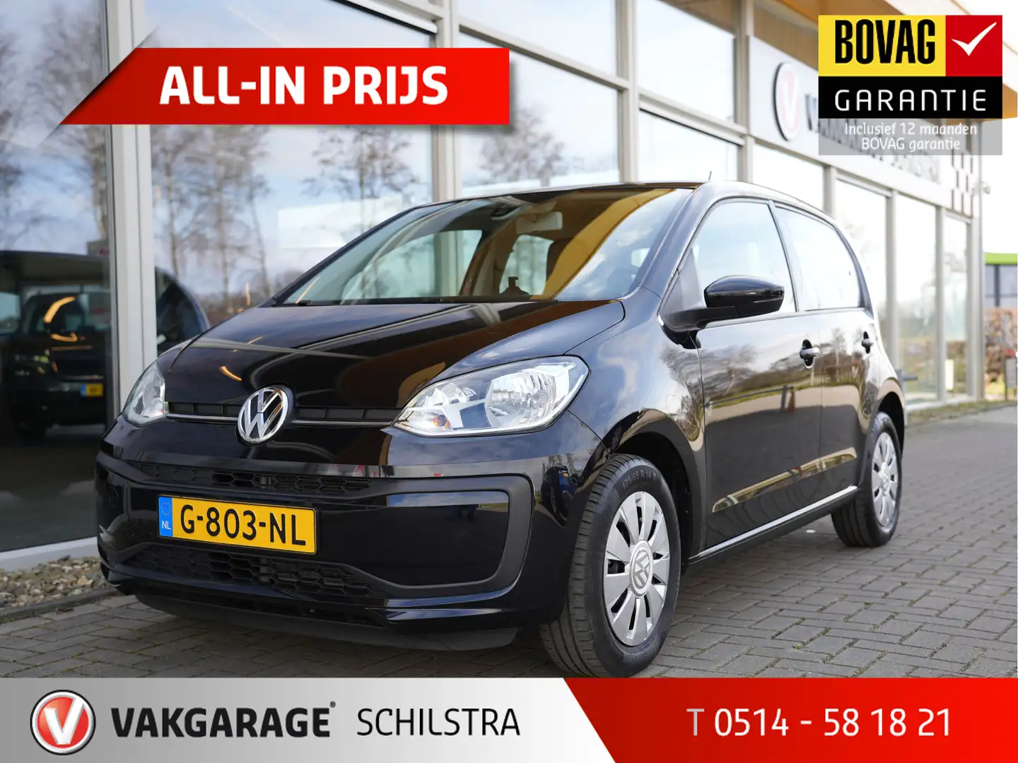 Volkswagen up! 1.0 BMT move up! | Airco | Bluetooth | App Connect Noir - 1
