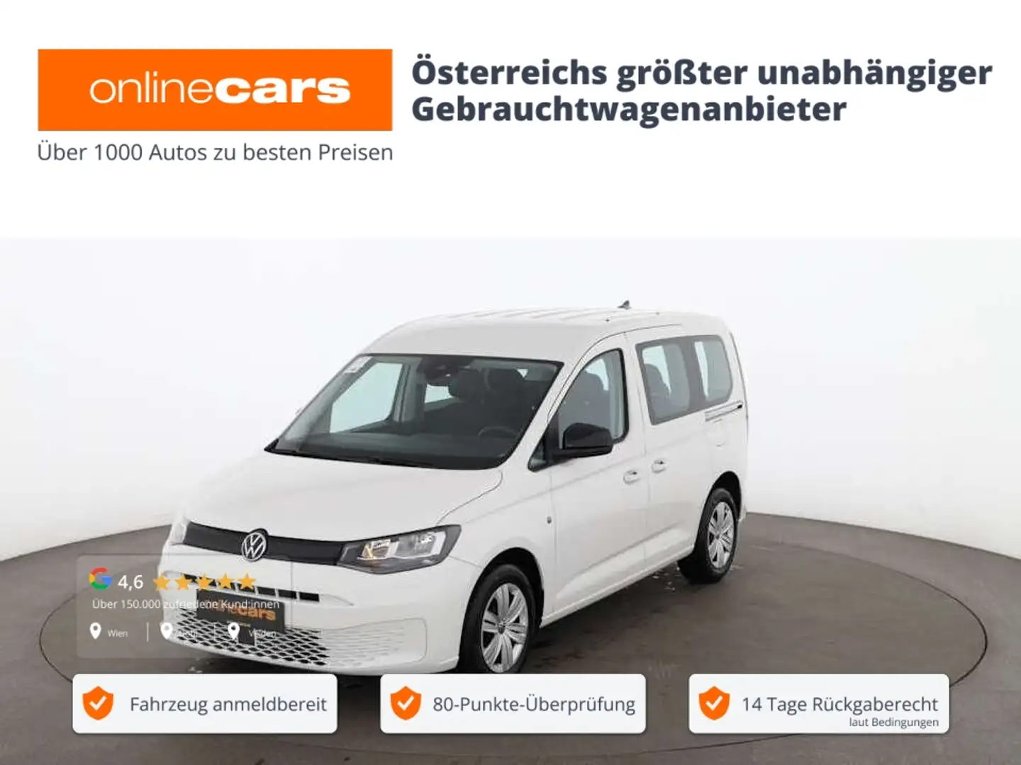Volkswagen Caddy 2.0 TDI ASSIST TEMPOMAT KLIMA PDC Weiß - 1