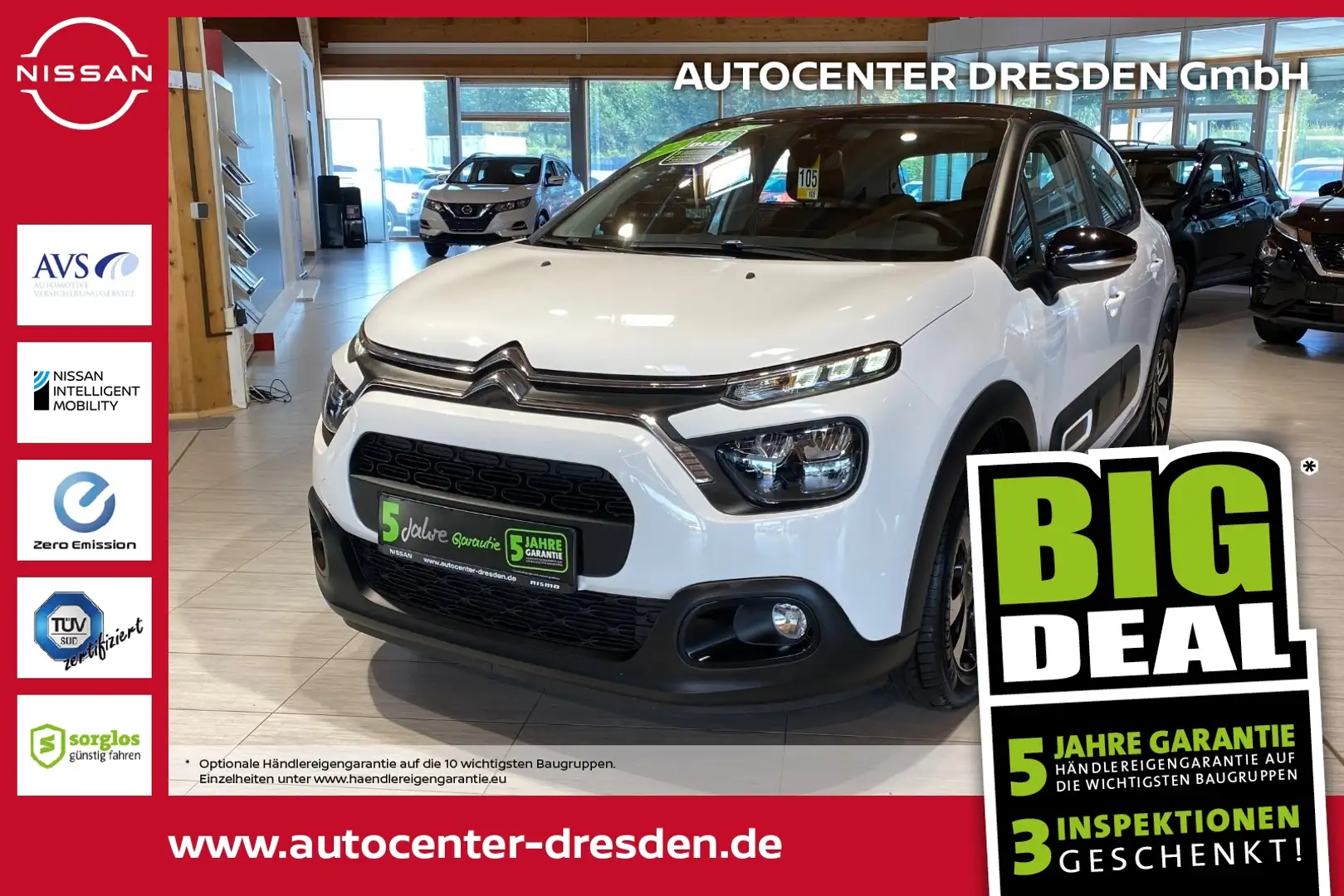 Citroen C3 1.2 PureTech 82/83 Shine Pack PDC LED SpurH Weiß - 1