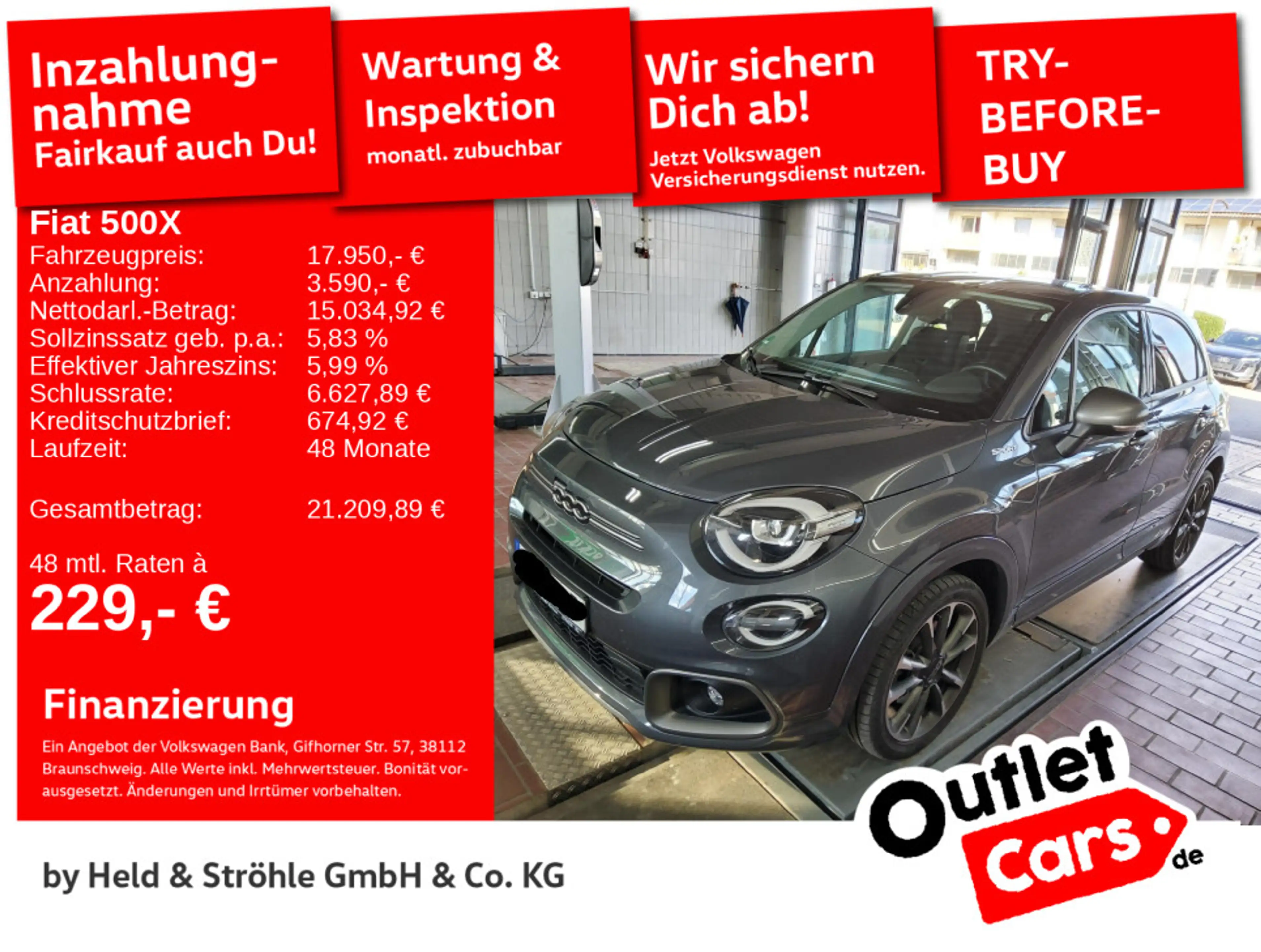 Fiat 500X GSE 1.5 DCT KLIMA PDC TECH- & KOMFORT-PAKET
