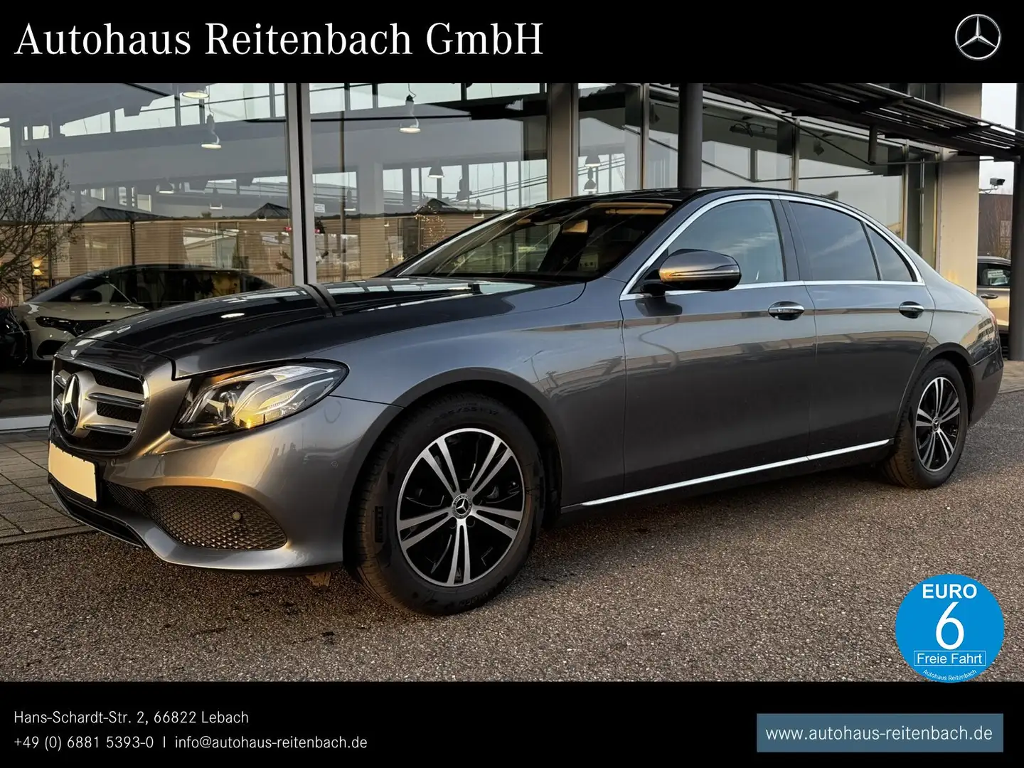Mercedes-Benz E 200 E200 4M LIMO AVANTGARDE+AHK WIDE+AMBIENTEBE+TOTW Grau - 1