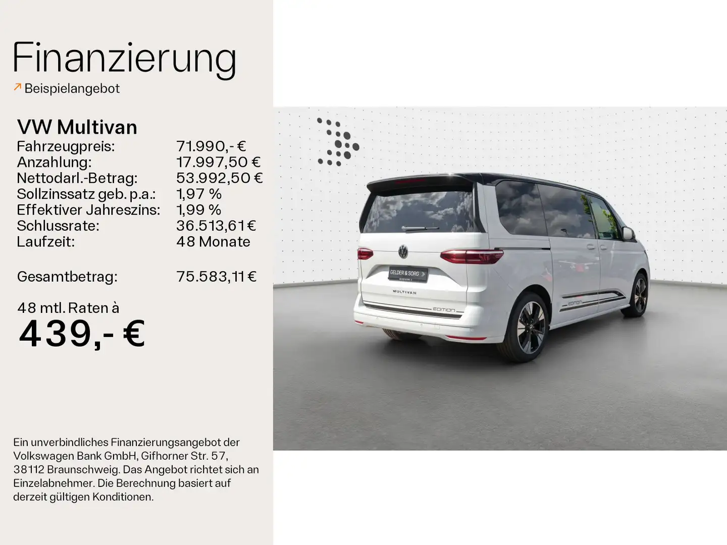 Volkswagen T7 Multivan T7 Multivan Edition TDI DSG *360°*Head*AHK*H&K Blanc - 2