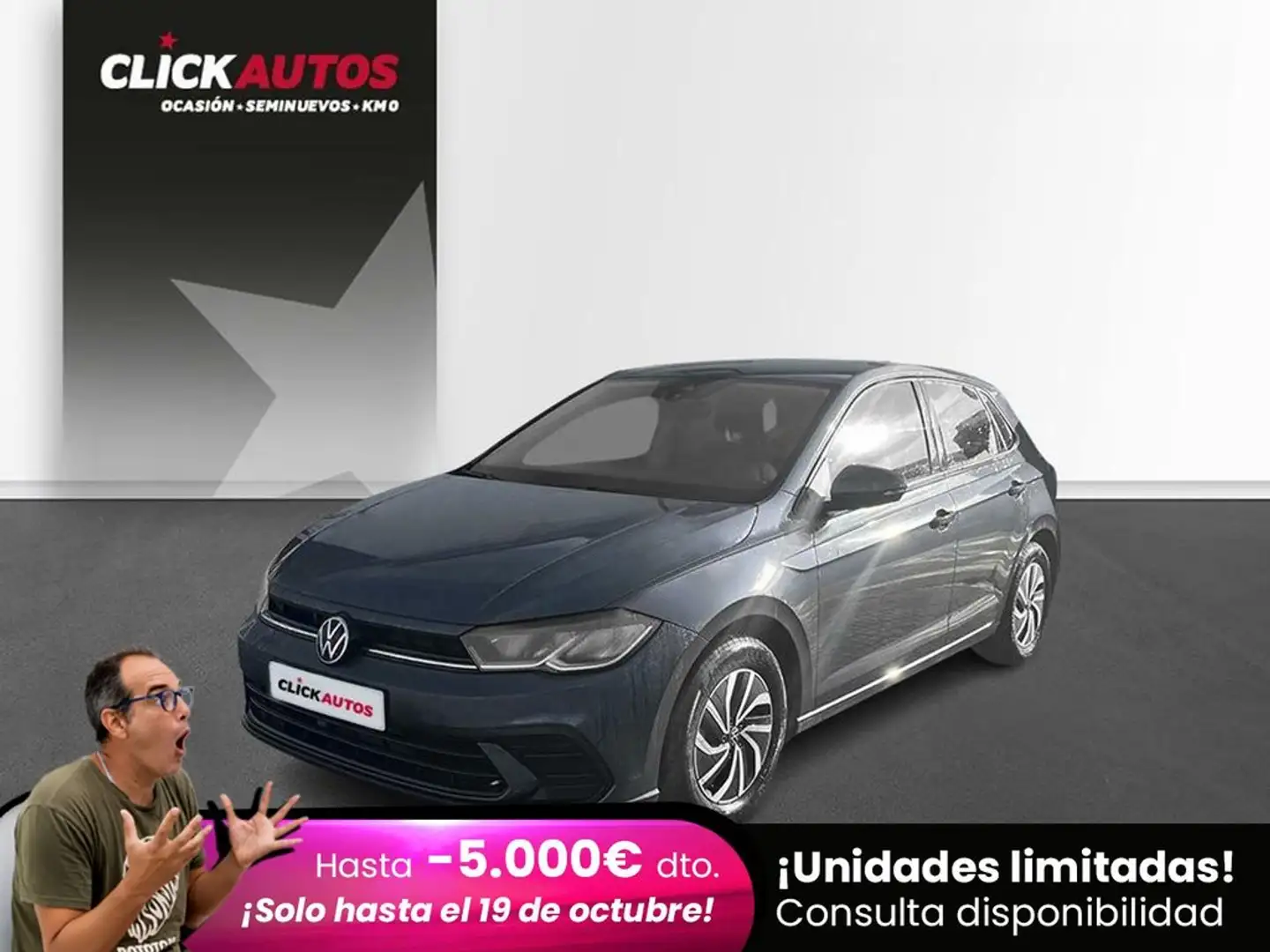 Volkswagen Polo 1.0 TSI Life 70kW Gris - 1