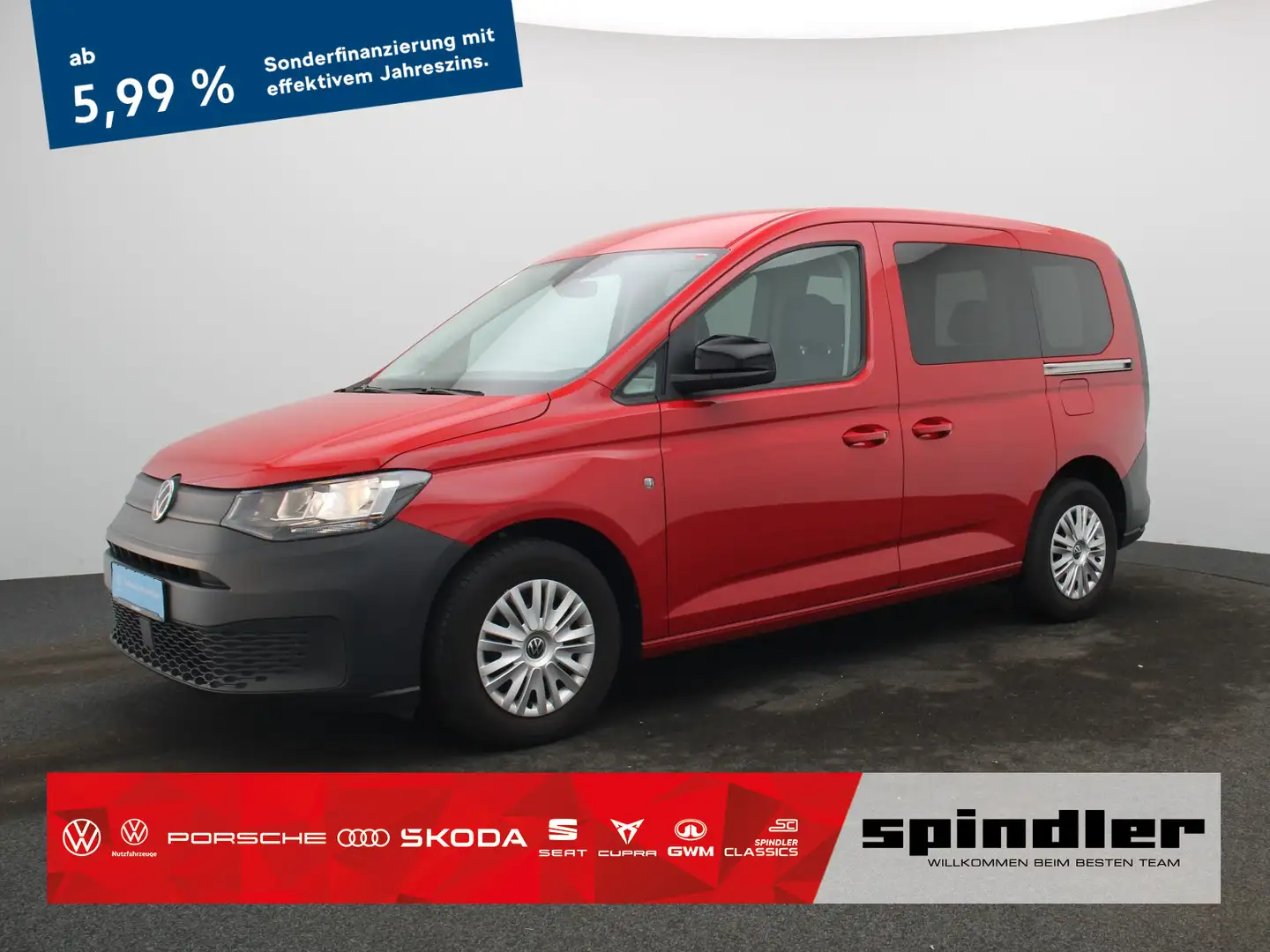 Volkswagen Caddy Caddy Kombi 2.0 TDI / Tempomat, PDC, AppConnect Rot - 1