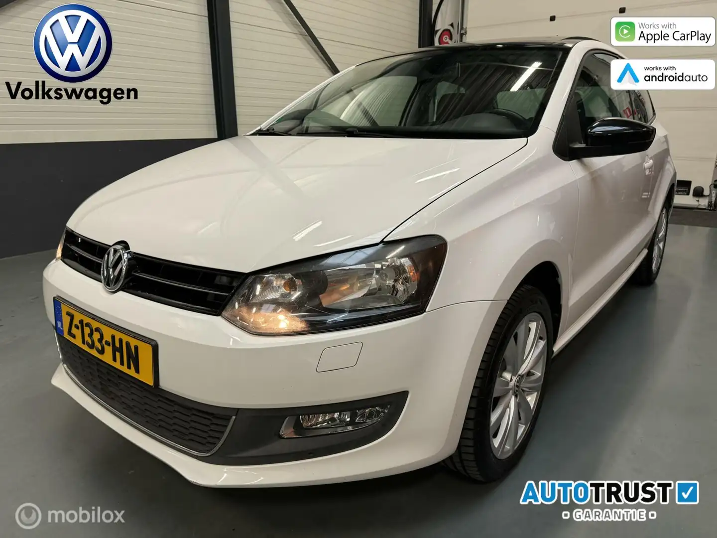 Volkswagen Polo 1.2 Style Panorama|CarPlay|1e Eig|LM-velgen Wit - 1