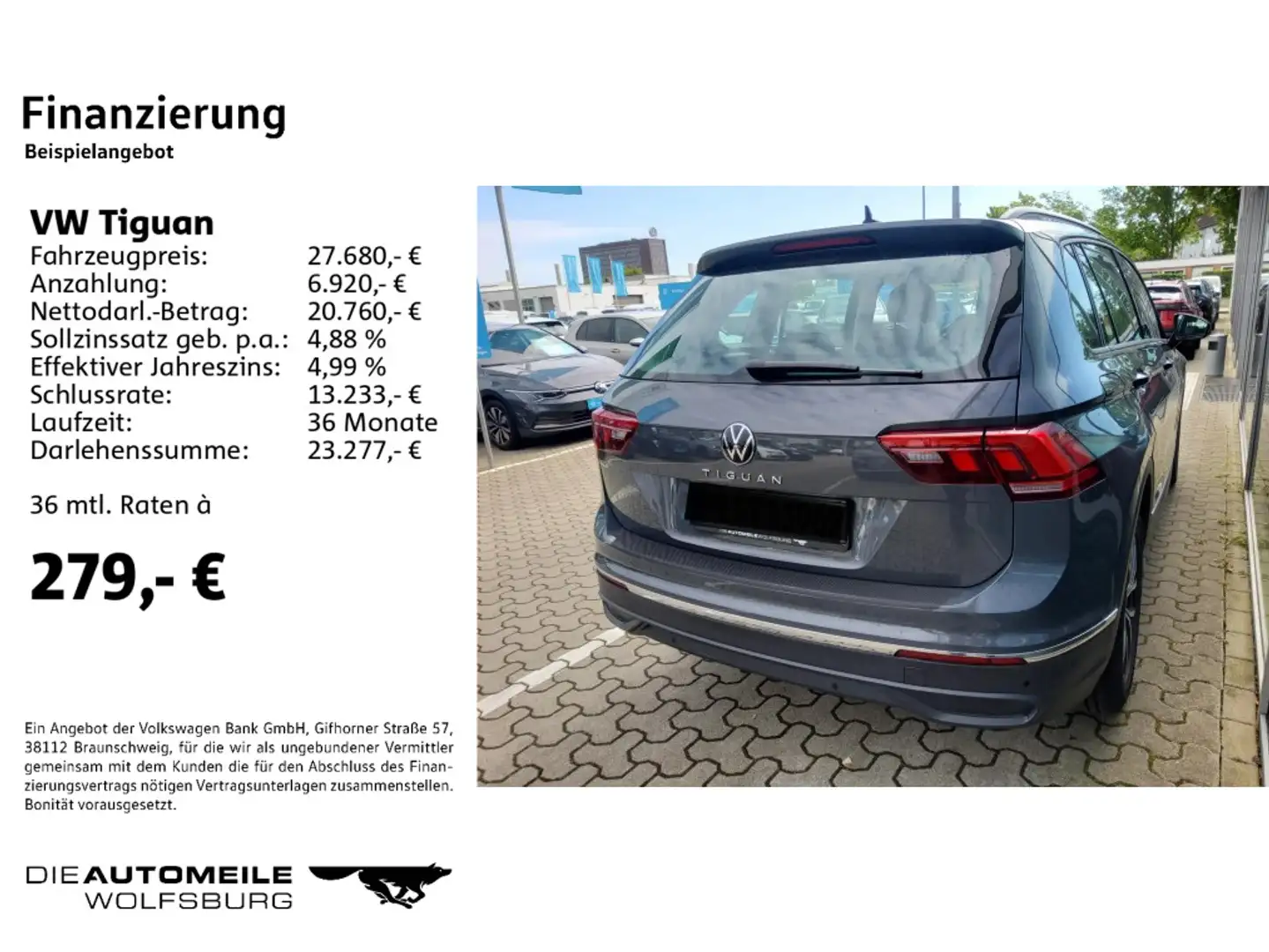 Volkswagen Tiguan 2.0 TDI DSG Life AHK(Rückkam/Multilenk Gris - 2