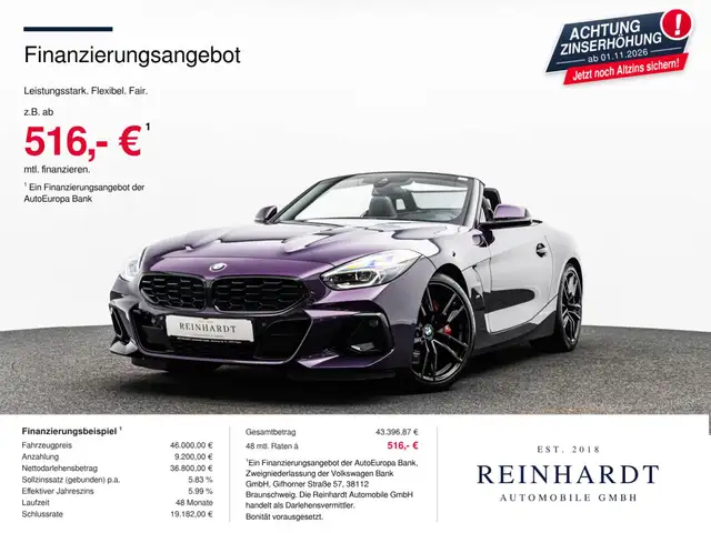 Bmw Z4 M ROADSTER SHADOW 19Z. LED AD/HuD/H&K/LIVE
