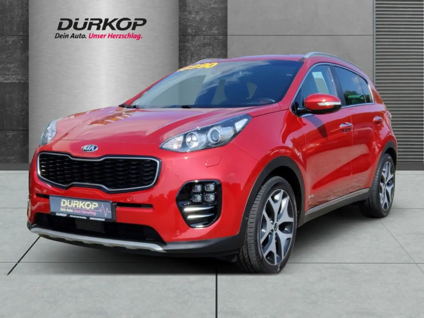 Kia Sportage GT Line Allrad 1.6 T-GDI 7-AT belüftete Ledersitze Rot - 1