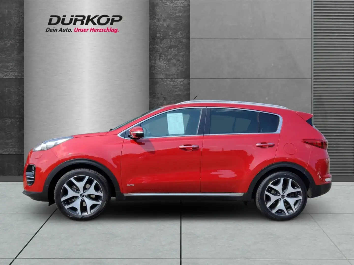 Kia Sportage GT Line Allrad 1.6 T-GDI 7-AT belüftete Ledersitze Rot - 2