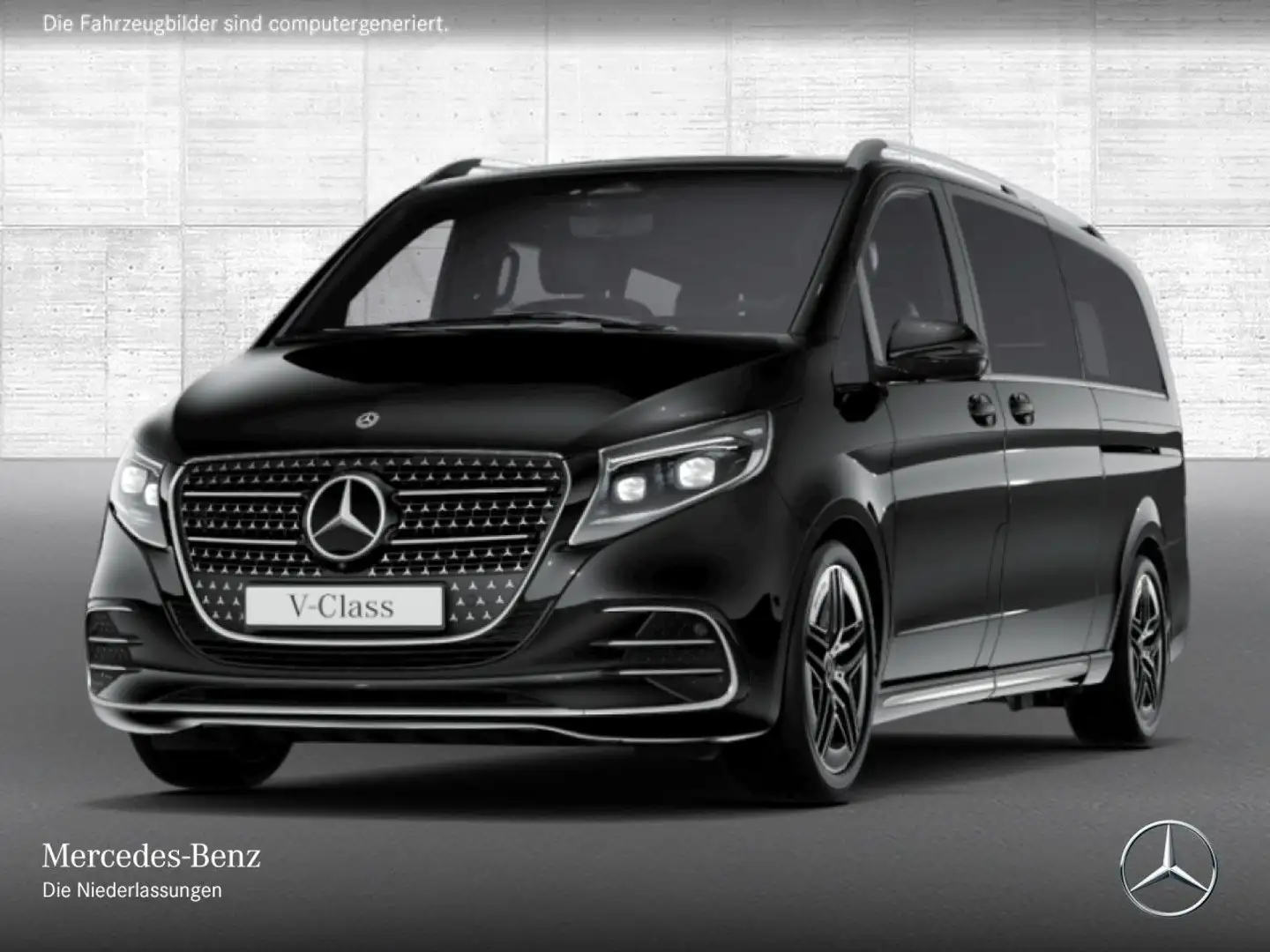 Mercedes-Benz V 300 d 4M XL AVANTGARDE+Allrad+AMG+9G+AHK+StandHZ Schwarz - 2