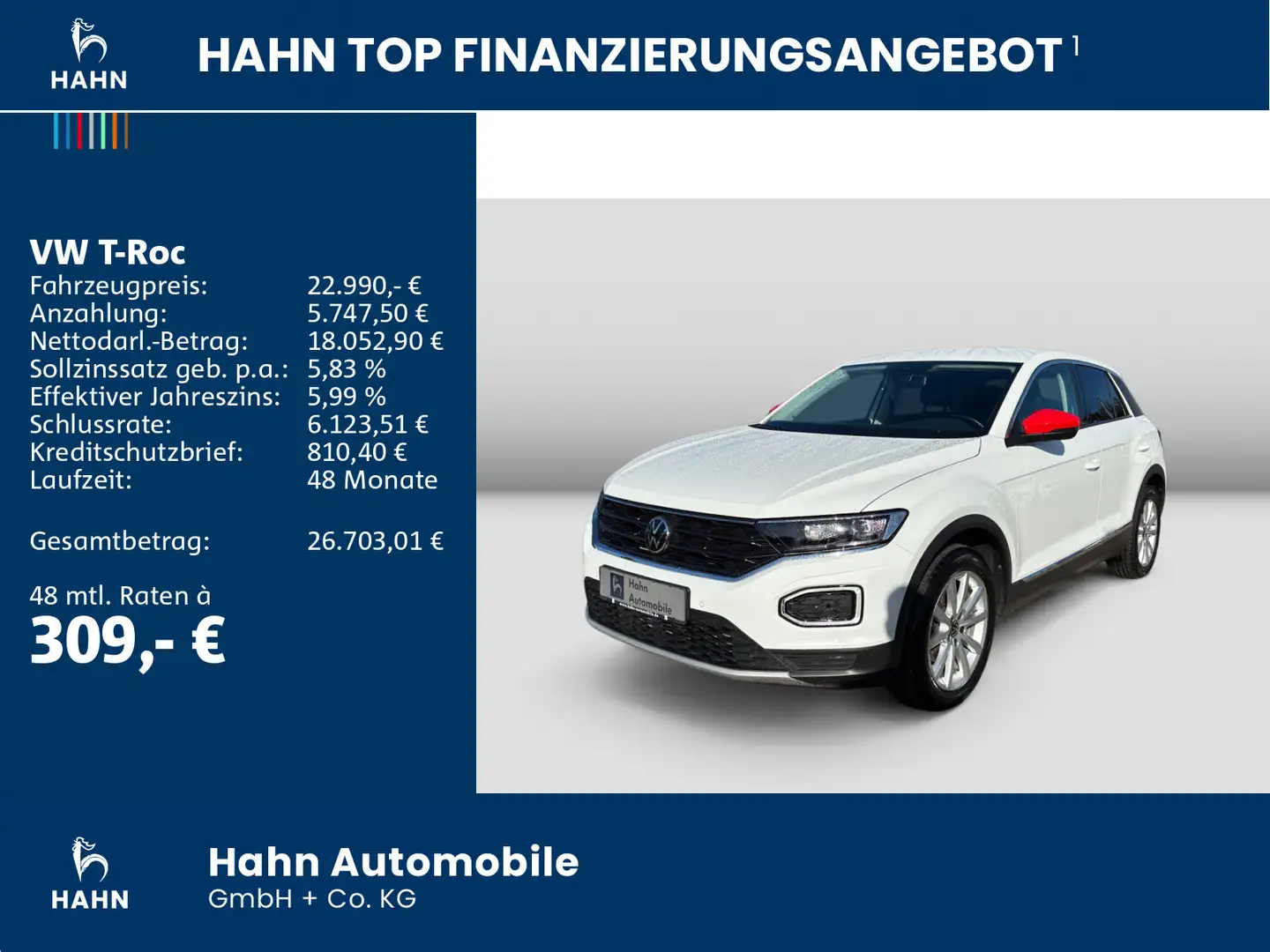 Volkswagen T-Roc 1.5TSI DSG Style LED ACC PDC AppCon Active Weiß - 2