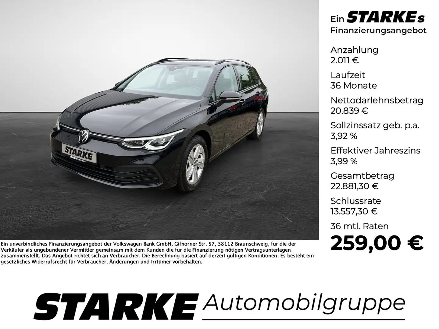 Volkswagen Golf Variant 2.0 TDI DSG Life Negro - 1