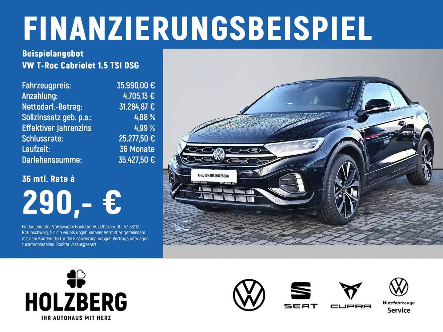 Volkswagen T-Roc Cabriolet 1.5 TSI DSG R-Line NAVI+MATRIX Schwarz - 2