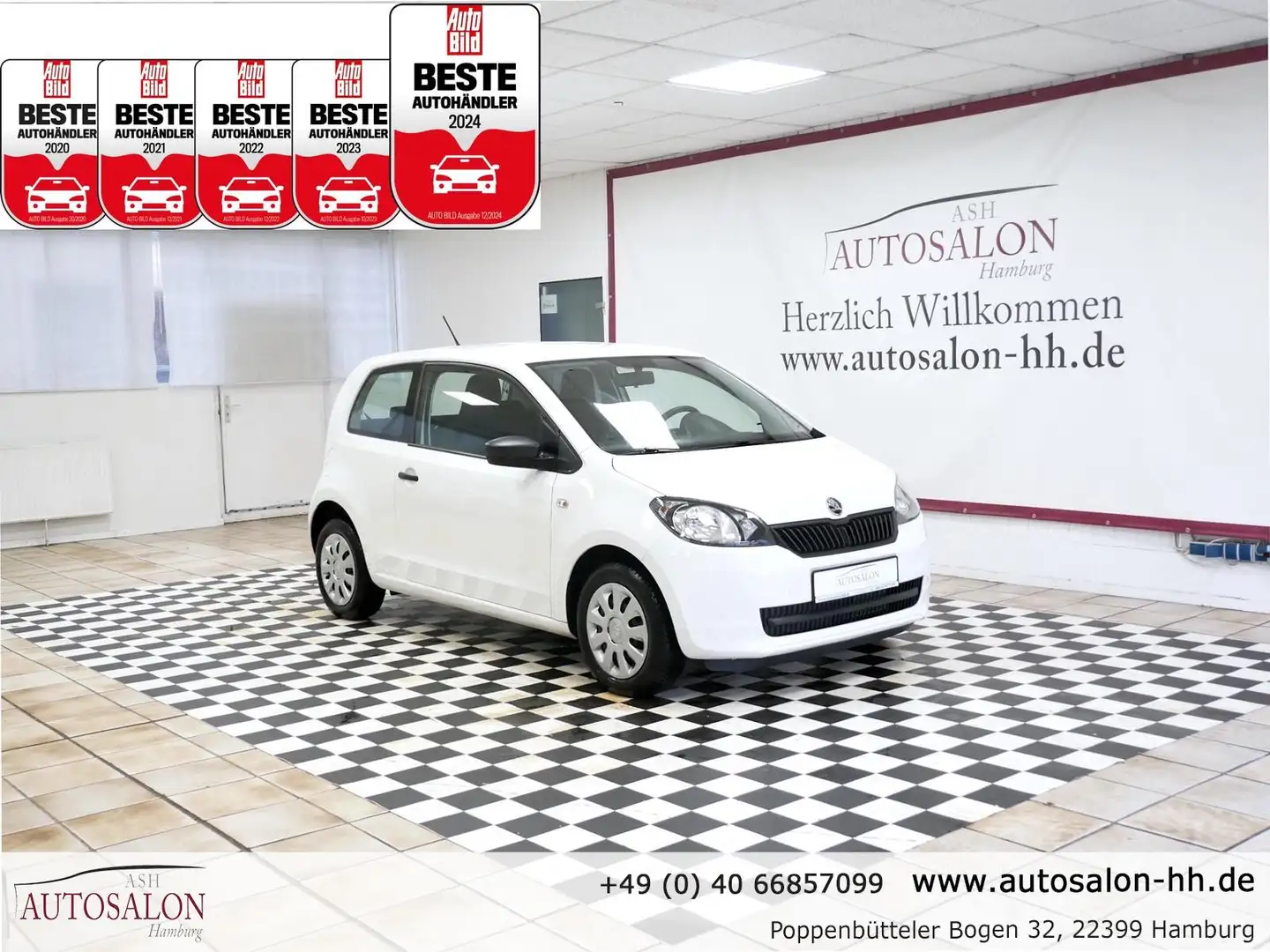 Skoda Citigo Cool Edition*2Vorb*Klima*PDC Hinten*TÜV & Service Blanc - 1