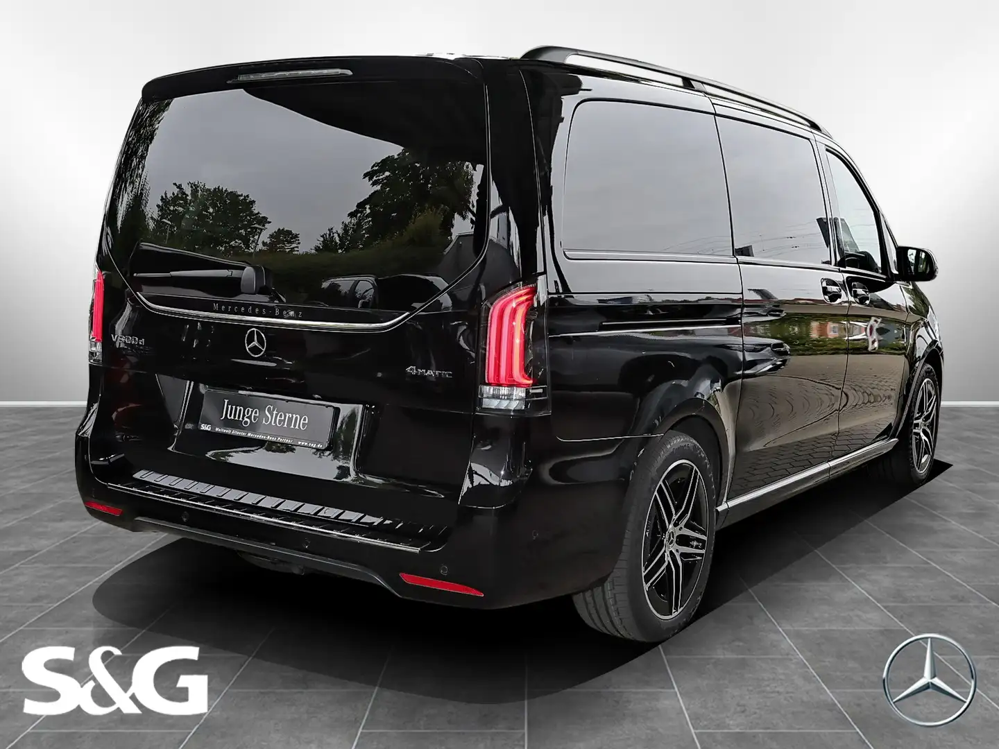 Mercedes-Benz V 300 d 4M AVANTGARDE Lang Zwart - 2