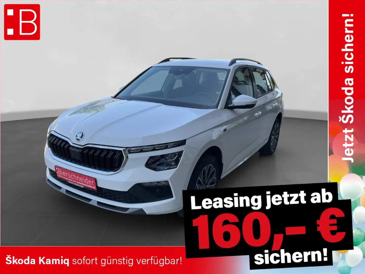 Skoda Kamiq 1,0 TSI Tour AHK MATRIX TM SH RFK Weiß - 1