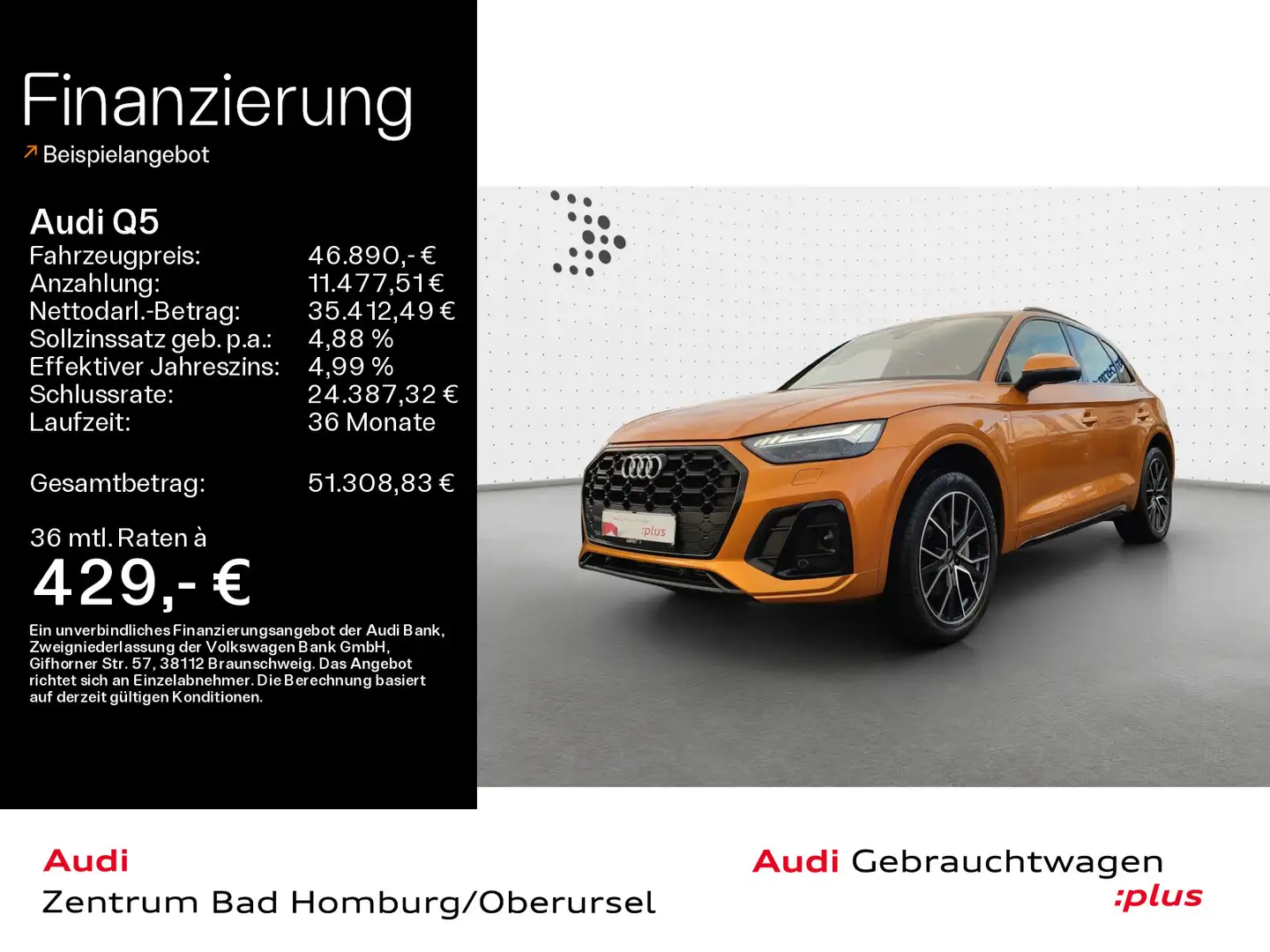 Audi Q5 55 TFSI e quattro S line*Navi*Matrix*Alu*AHK* Orange - 1