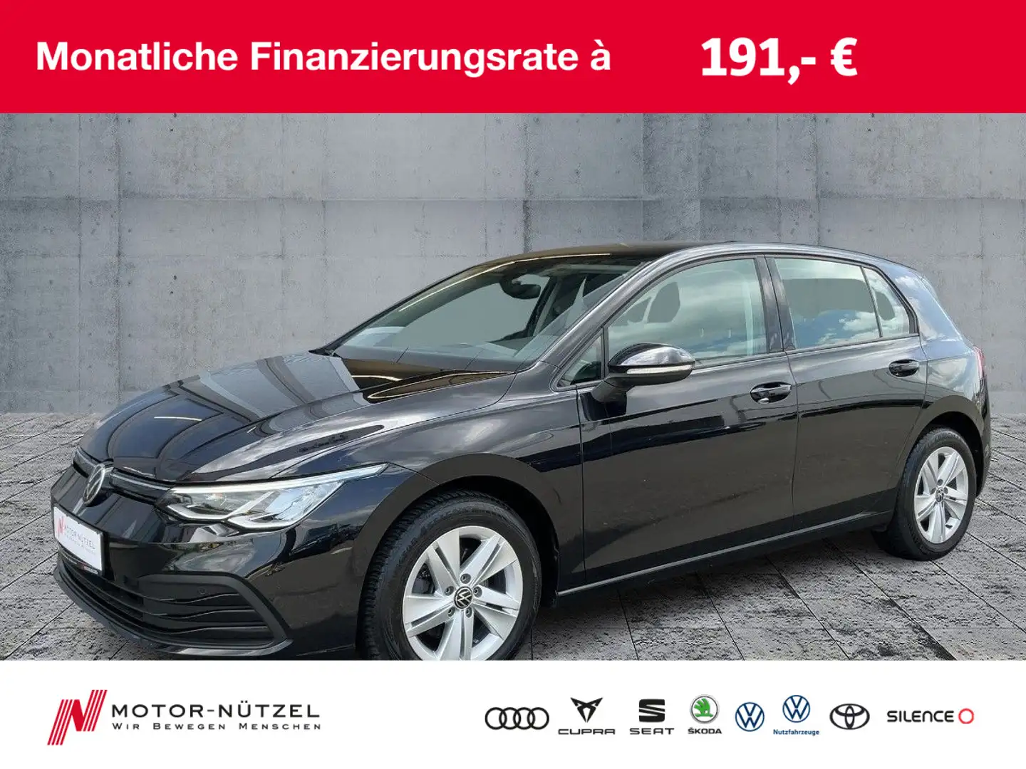Volkswagen Golf VIII 2.0 TDI LIFE 5JG+LED+NAVI+SHZ+PLA+16" Nero - 1